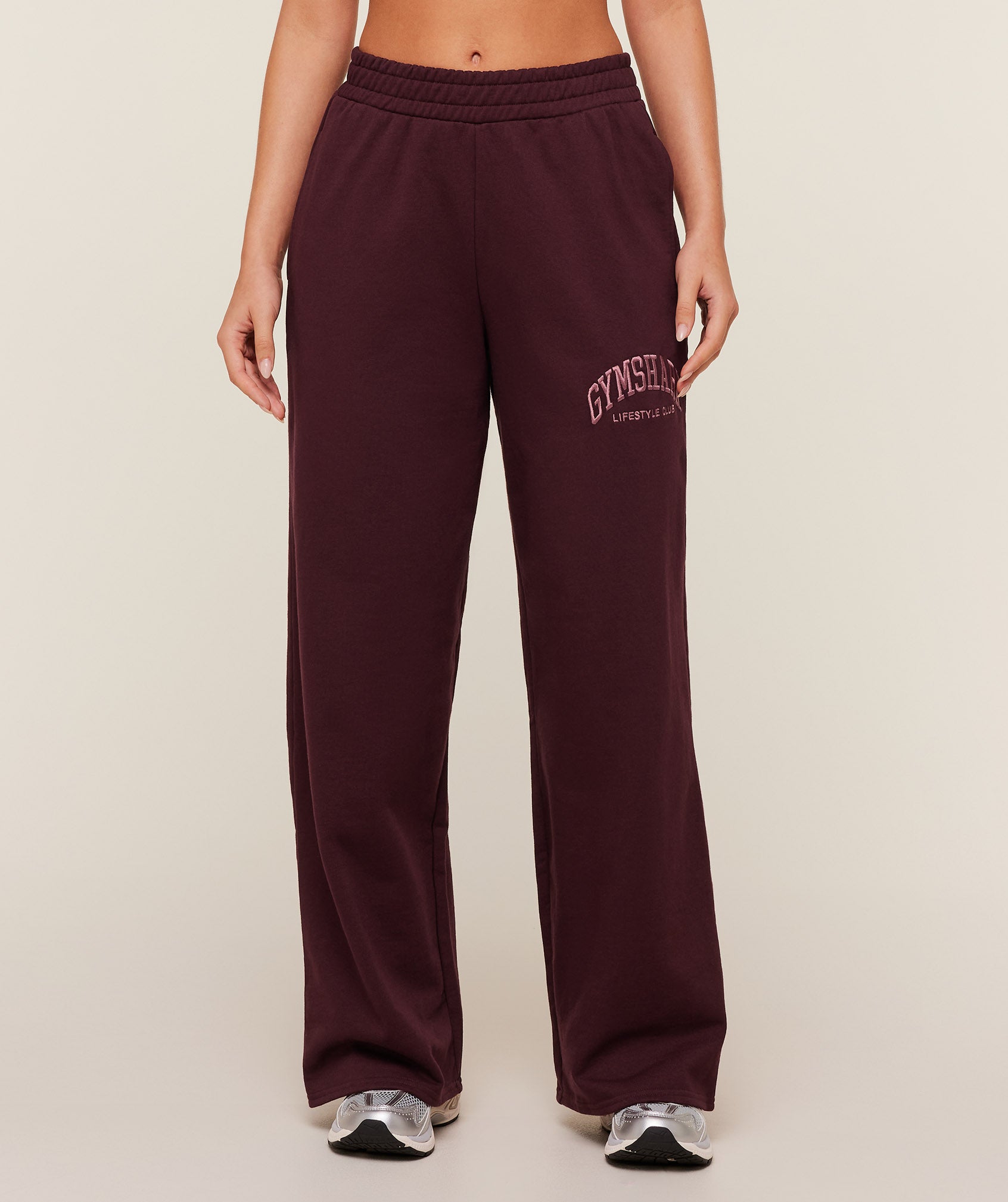Gymshark Collegiate Graphic Straight Leg Jogger - GS Rich Maroon