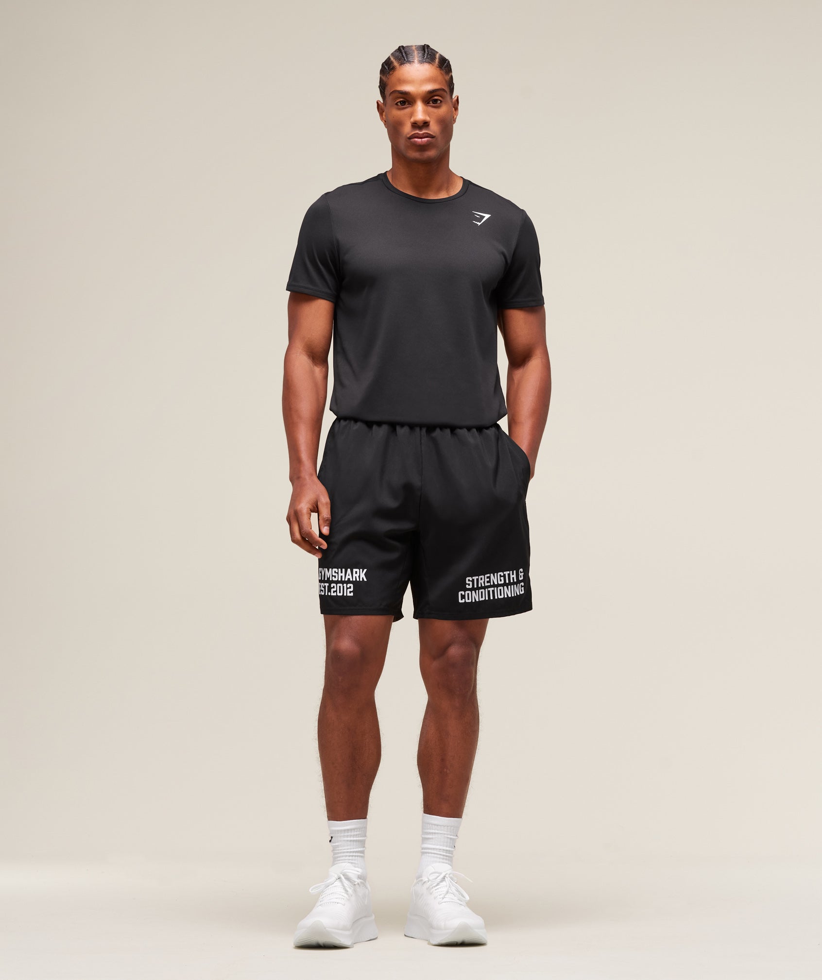 Gymshark S&C Graphic 7" Shorts - Black