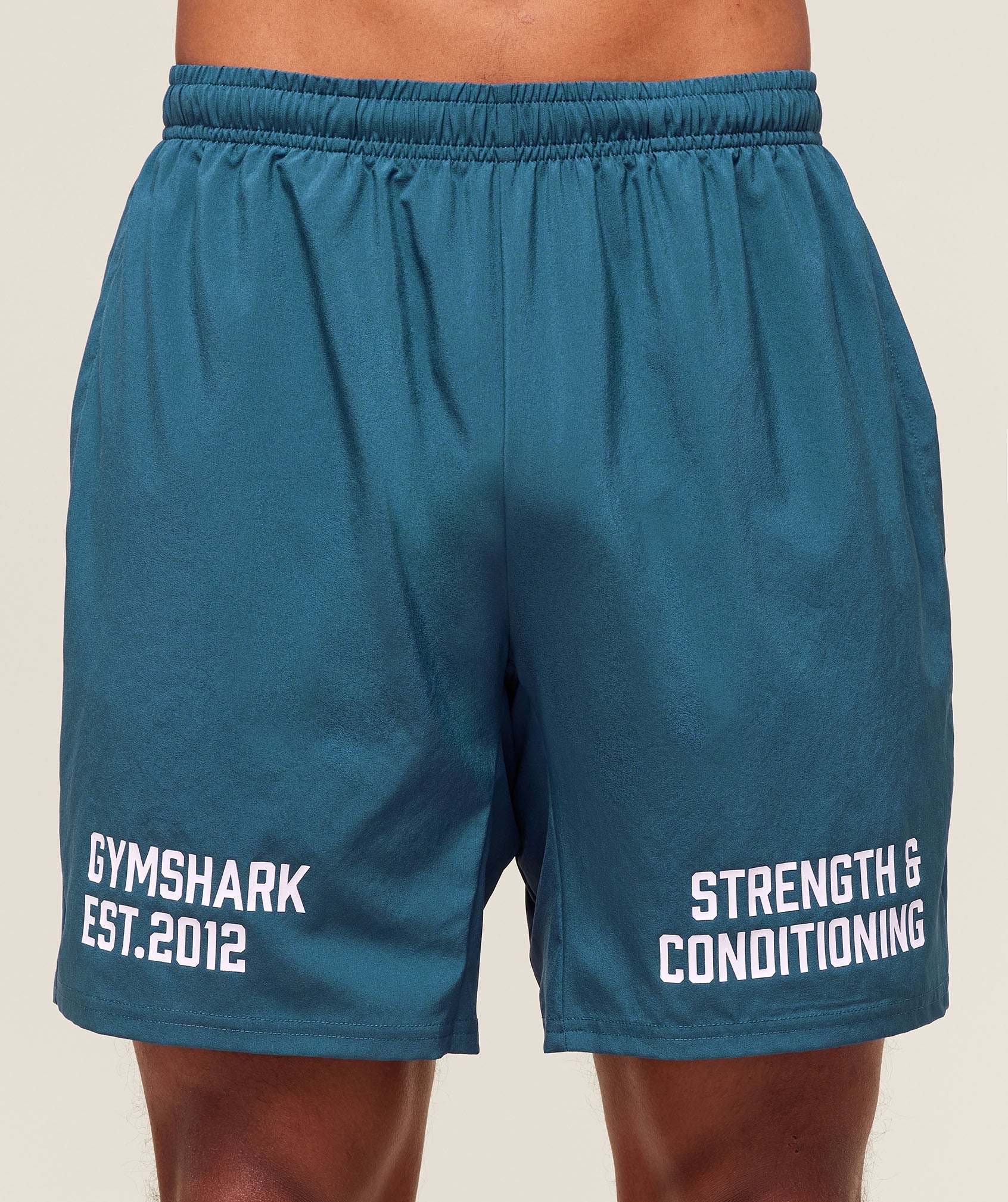 Gymshark S&C Graphic 7" Shorts - Success Blue