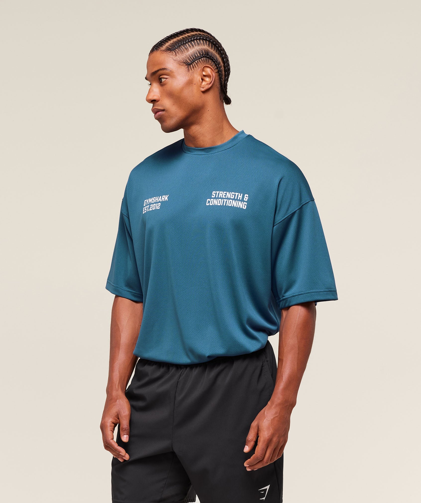 Gymshark S&C Graphic T-Shirt - Success Blue