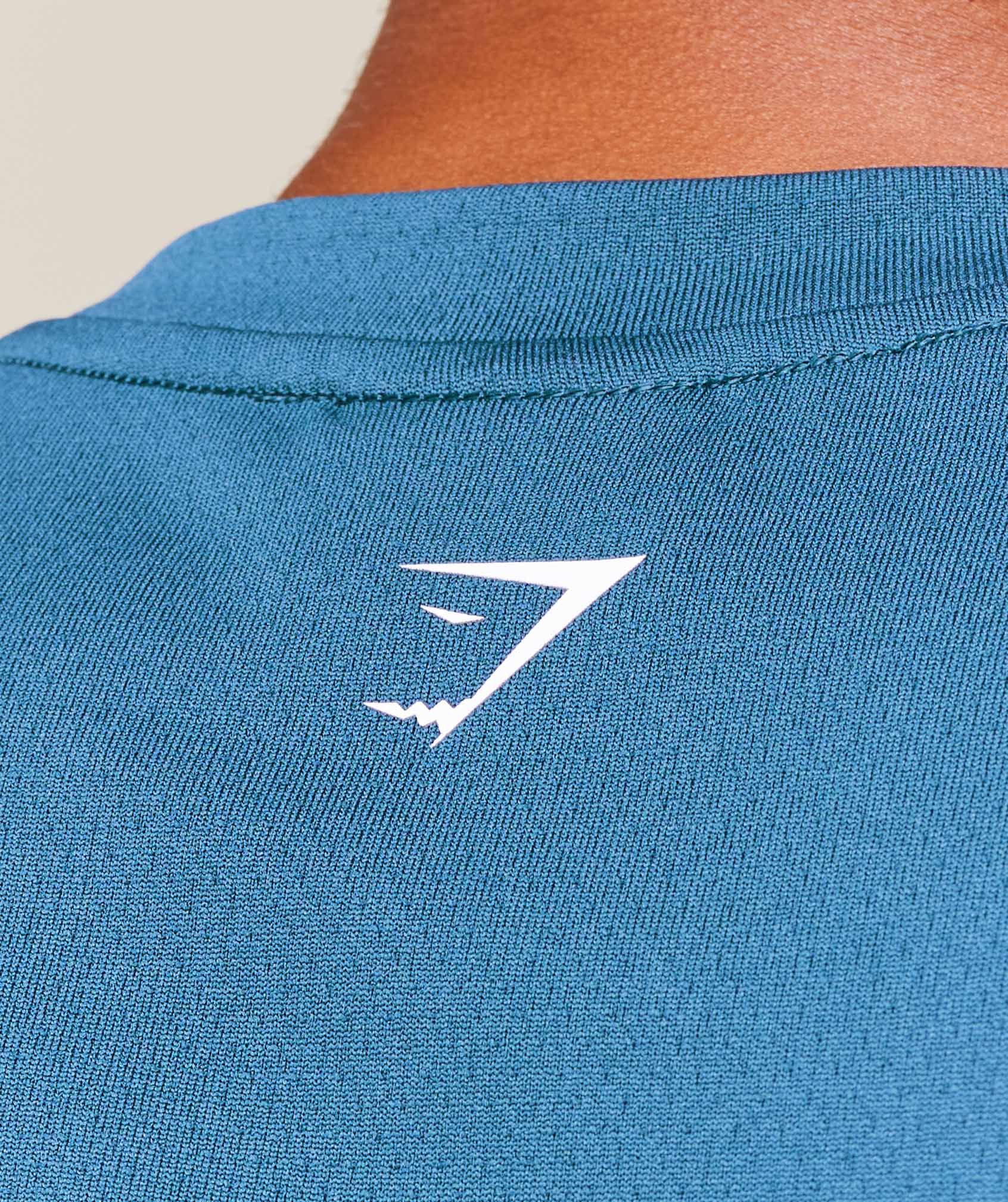 Gymshark S&C Graphic Cut Off Tank - Success Blue