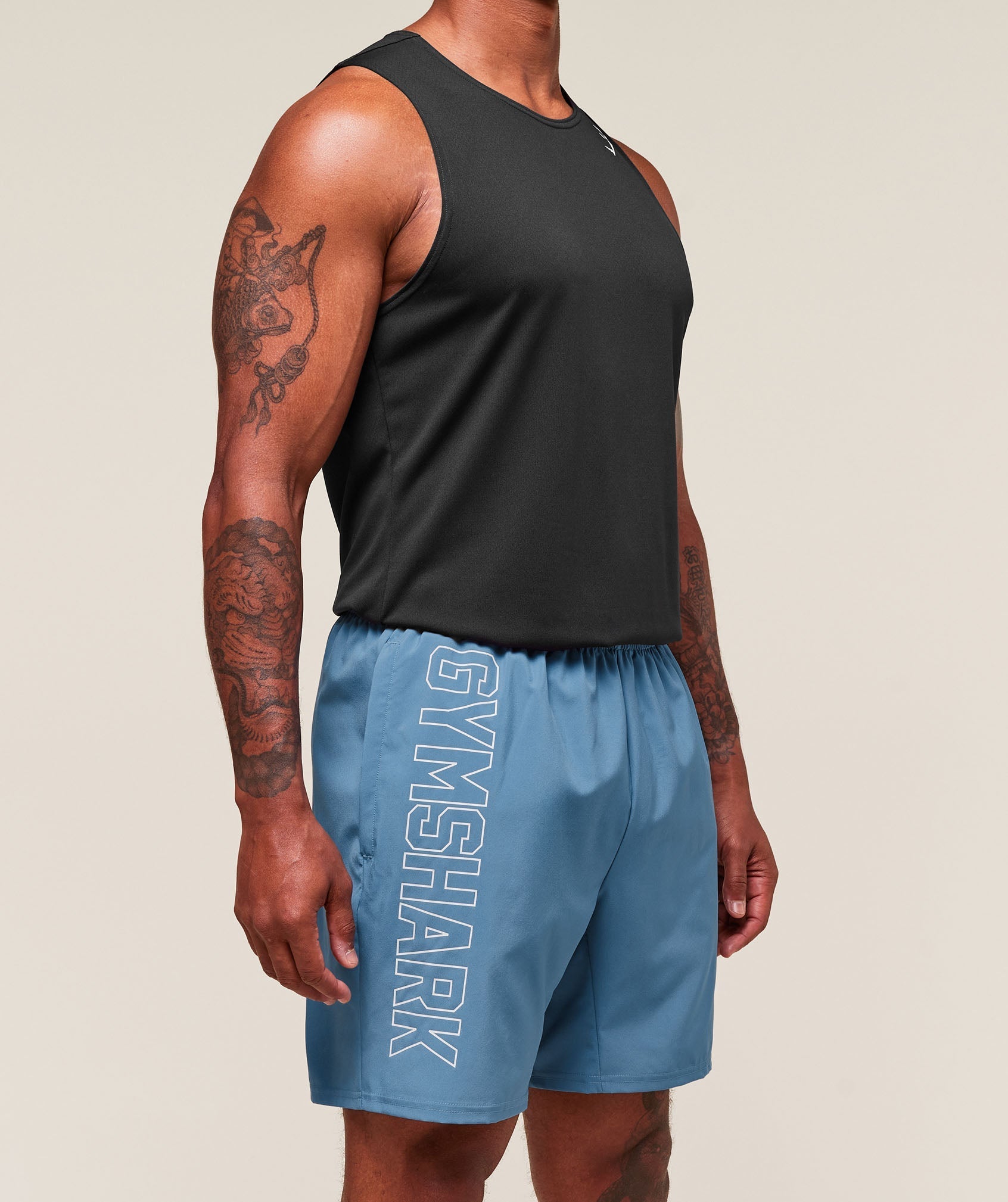 Gymshark Hybrid Athlete 7" Shorts - Classic Blue