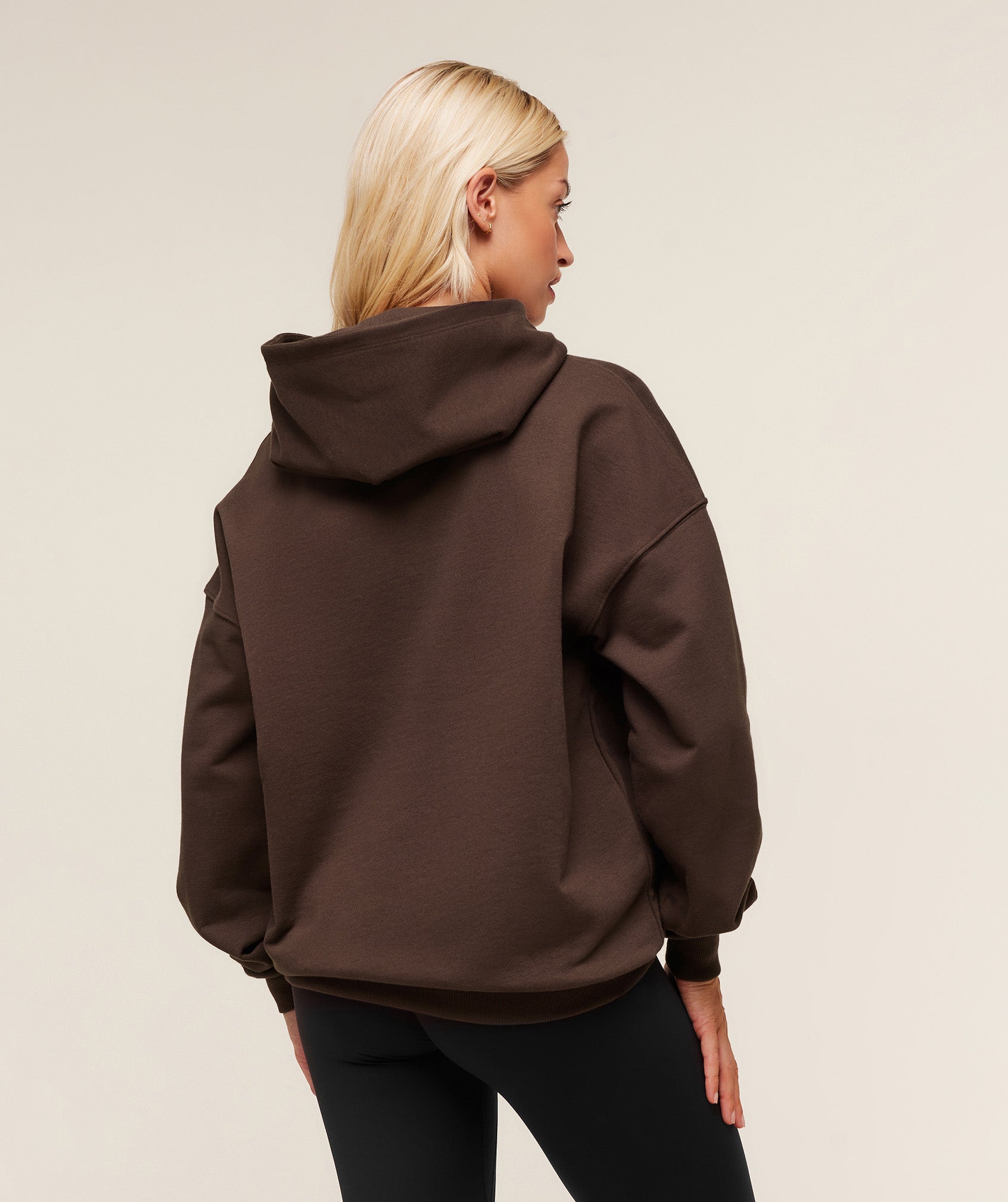 Gymshark Embossed Graphic Oversized Hoodie - Archive Brown