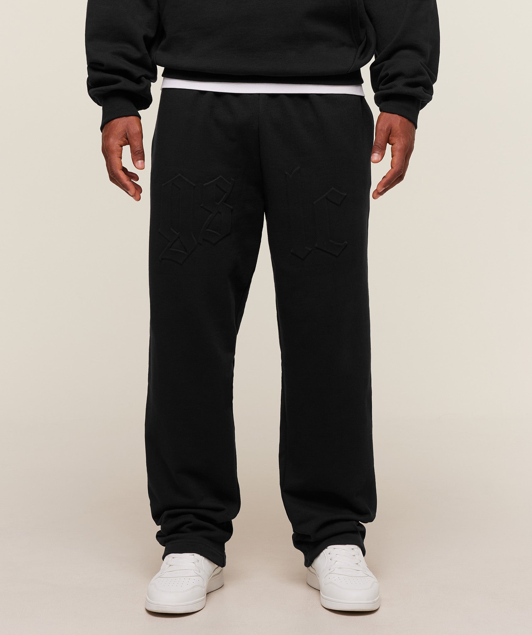 Gymshark Embossed Straight Leg Jogger - Black
