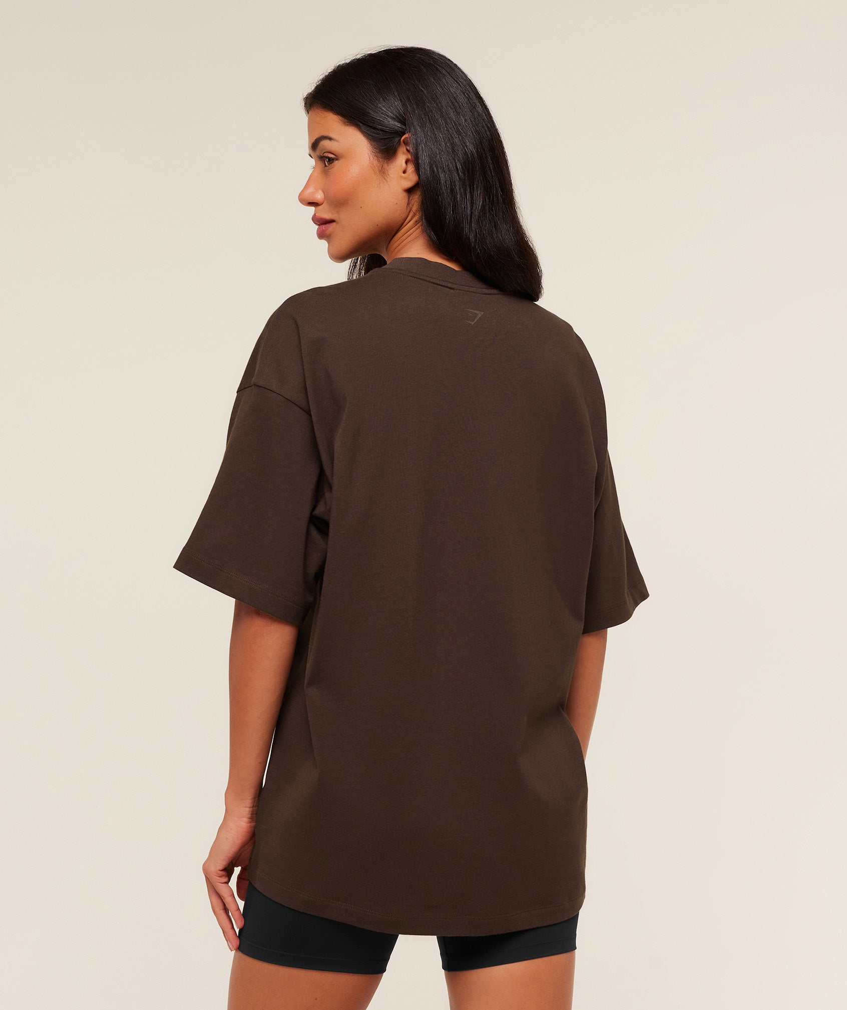 Gymshark Embossed Graphic Oversized T-Shirt - Archive Brown