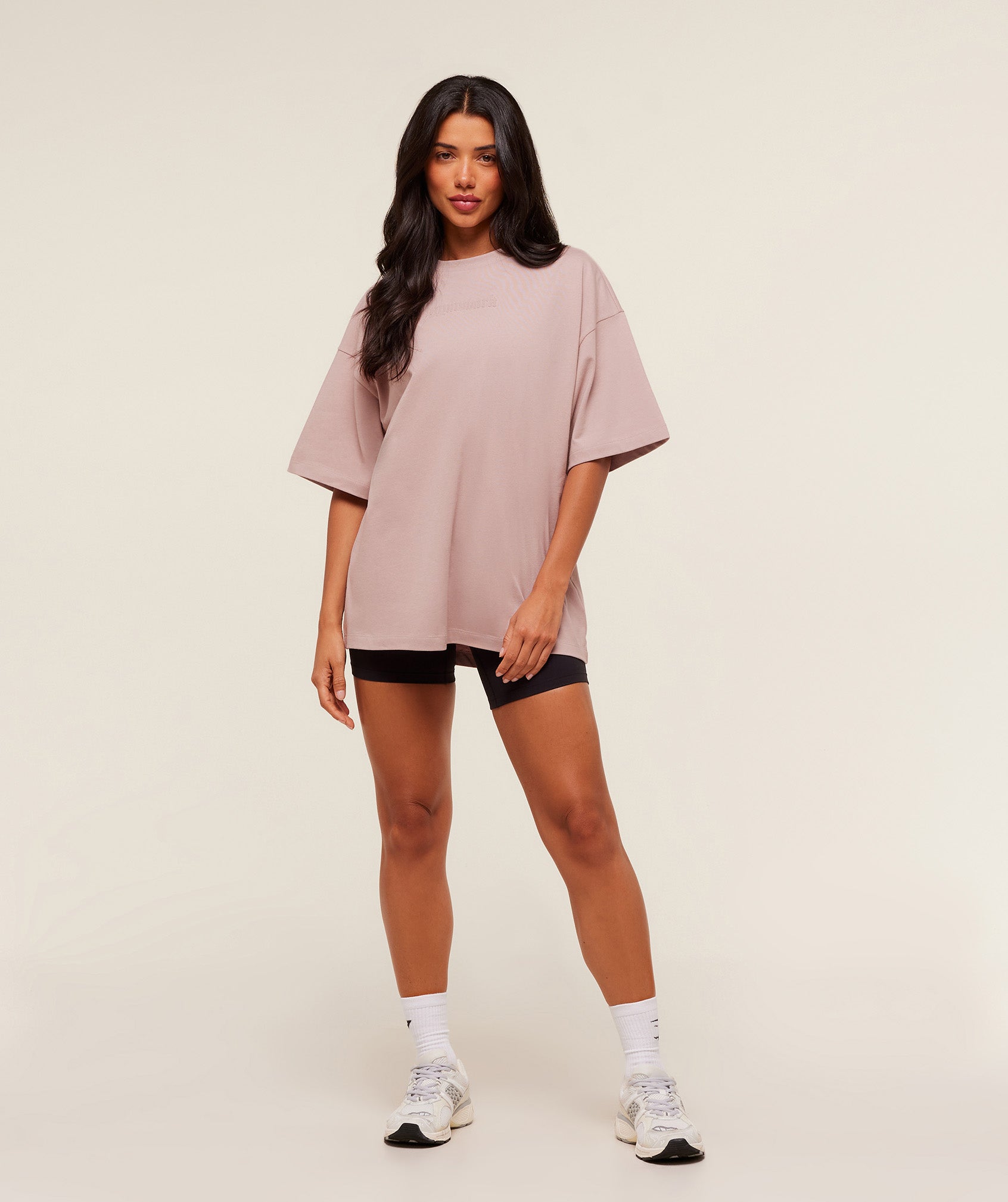 Gymshark Embossed Graphic Oversized T-Shirt - Muted Pink