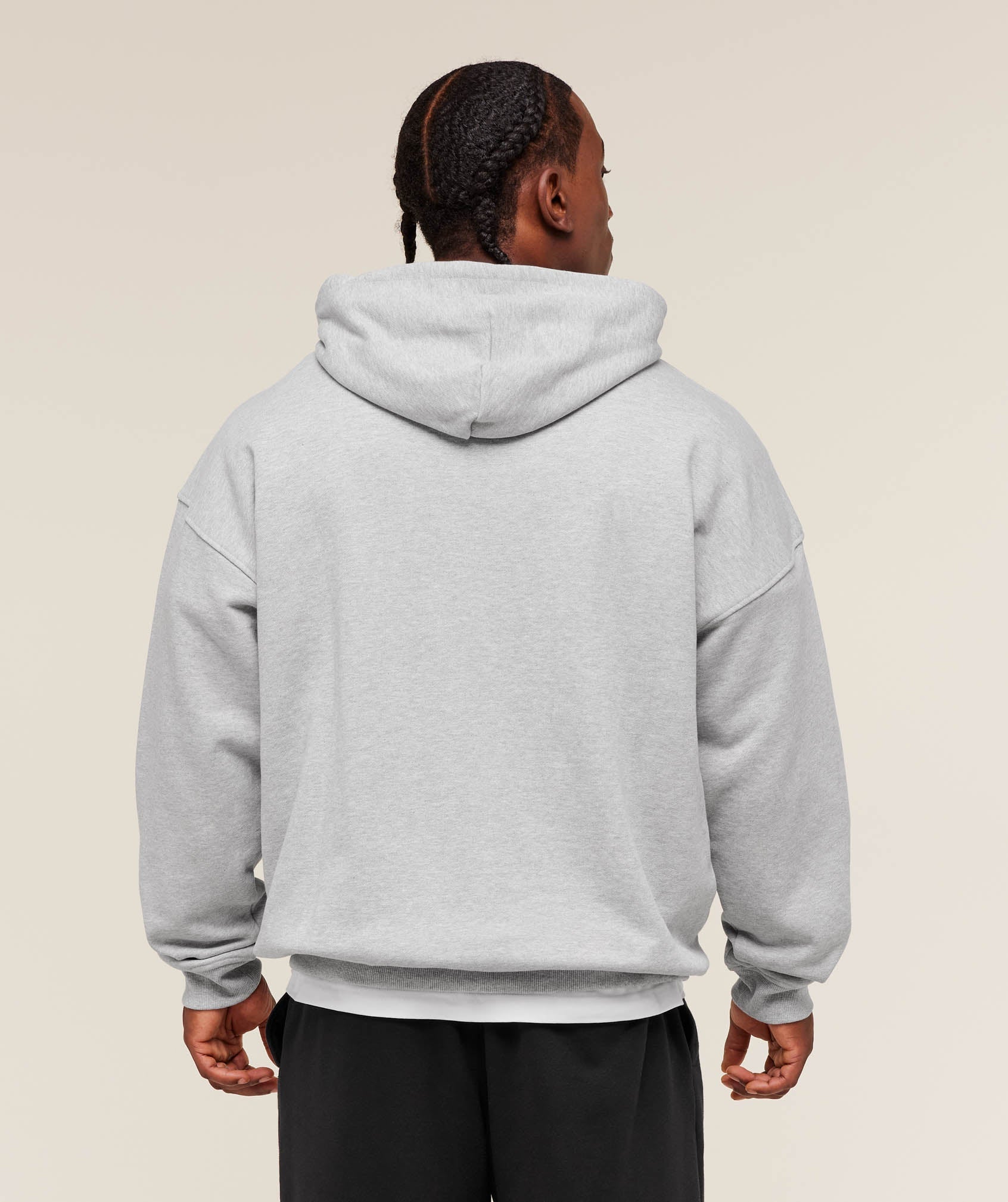 Gymshark Fade Graphic Zip Up Hoodie - Light Grey Core Marl