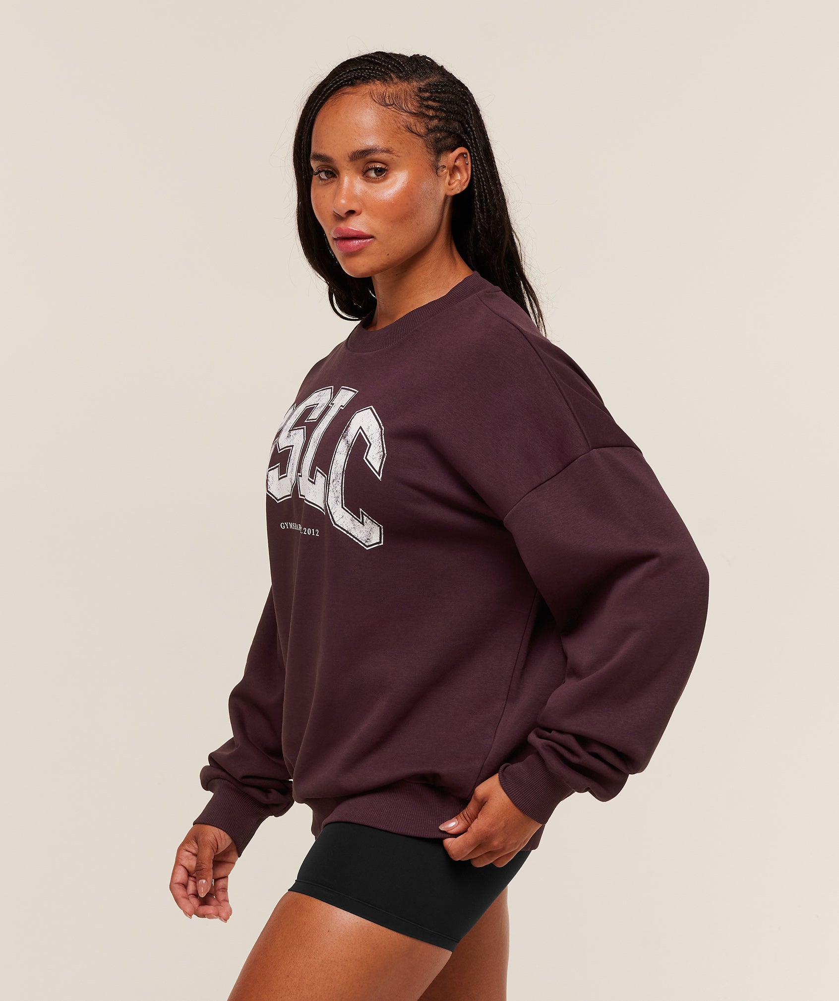Gymshark GSLC Graphic Crew Neck - Cherry Purple