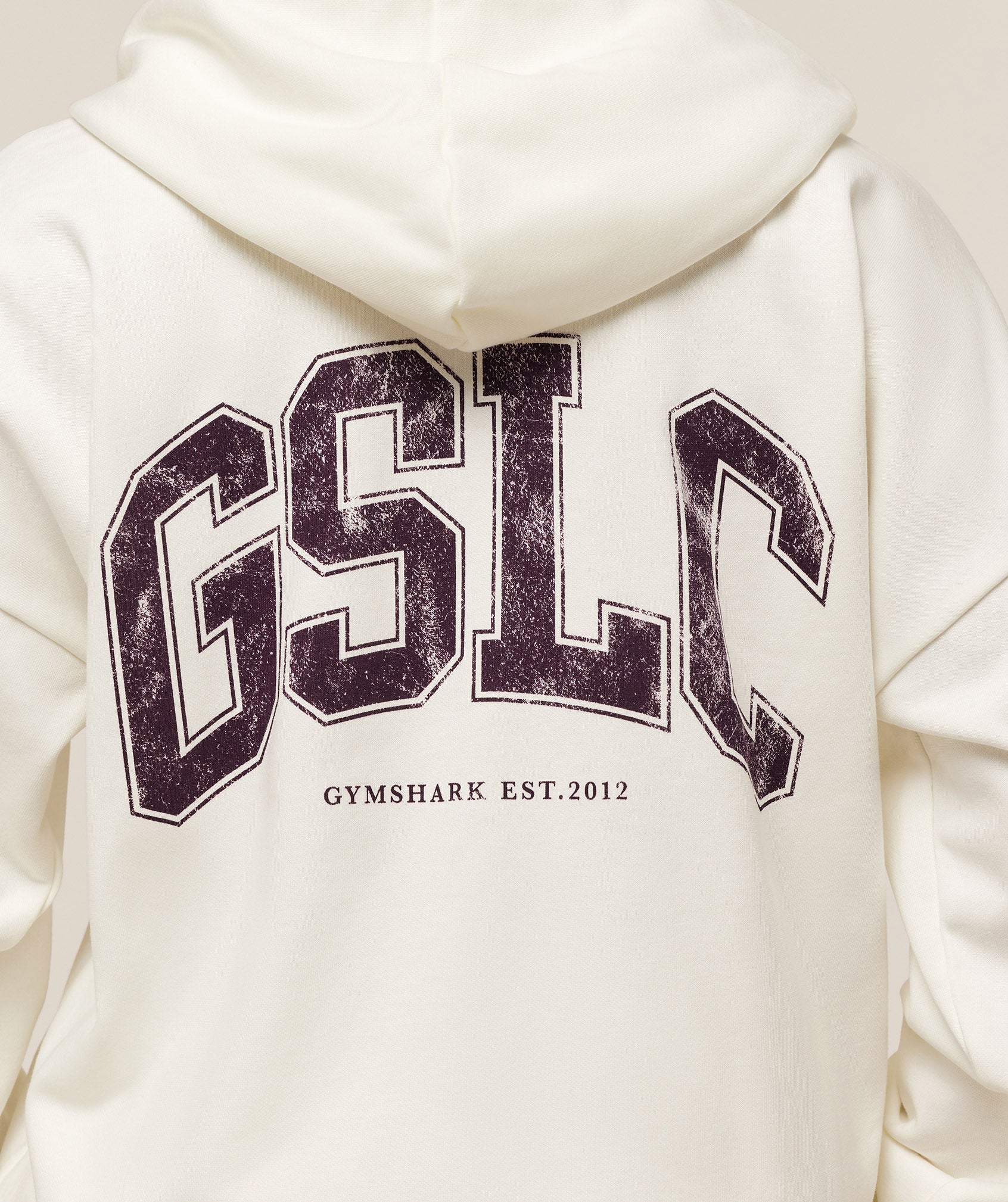 Gymshark GSLC Graphic Zip Up Hoodie - Soft White