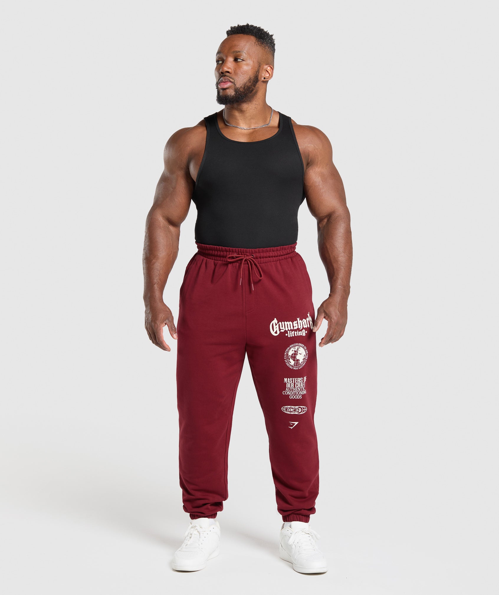 Gymshark Global Lifting Oversized Essential Joggers - Sets Red