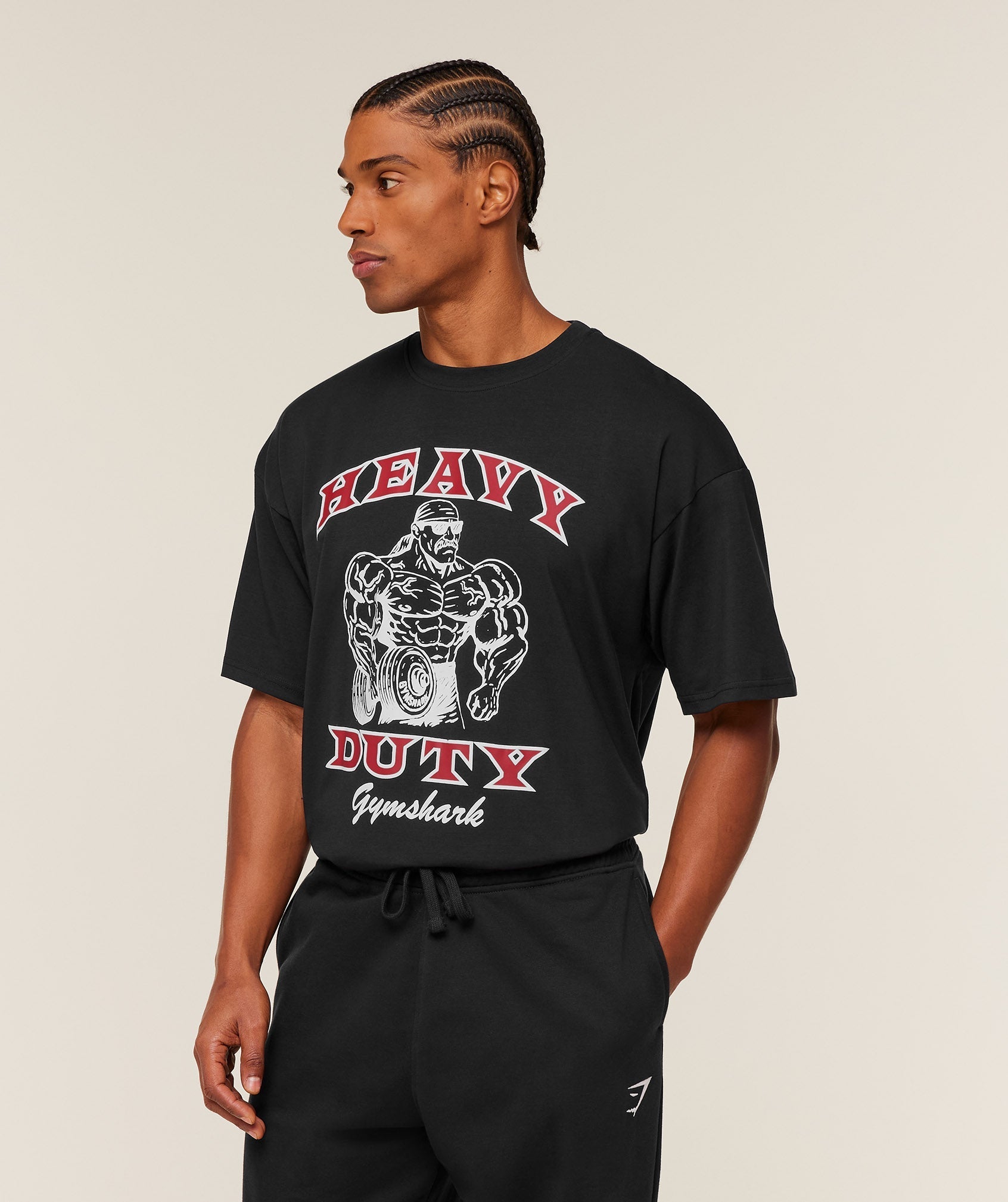 Gymshark Heavy Duty Bro Graphic T-Shirt - GS Black