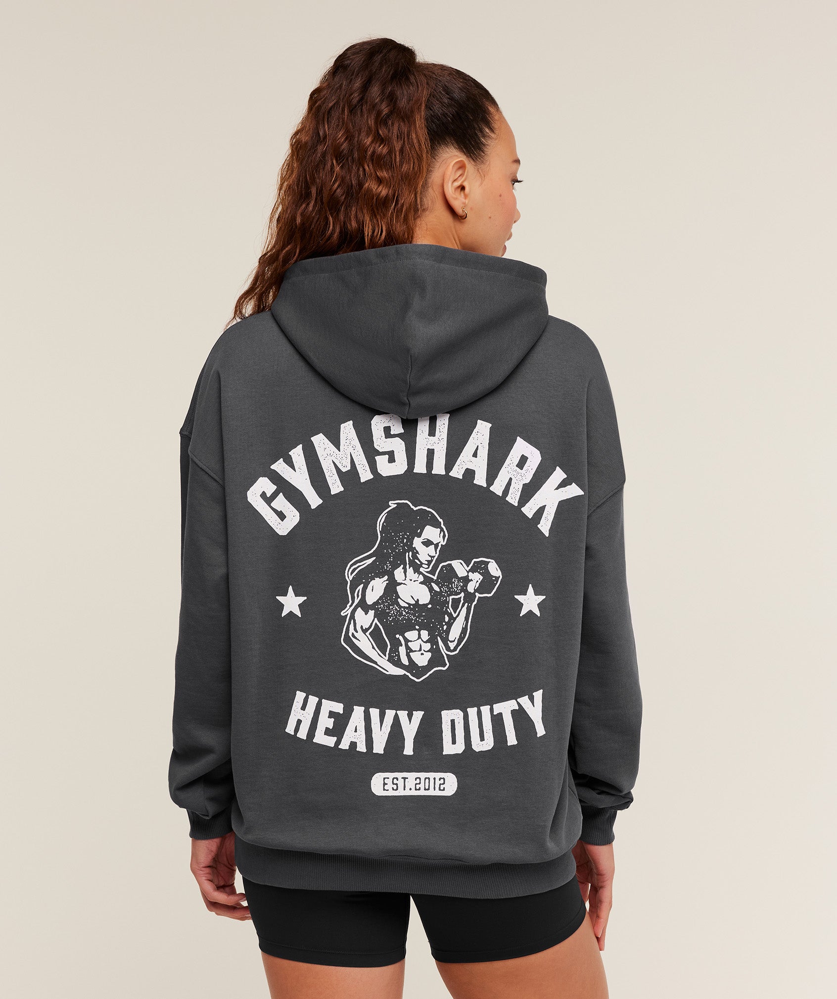 Gymshark Heavy Duty Oversized Hoodie - Onyx Grey