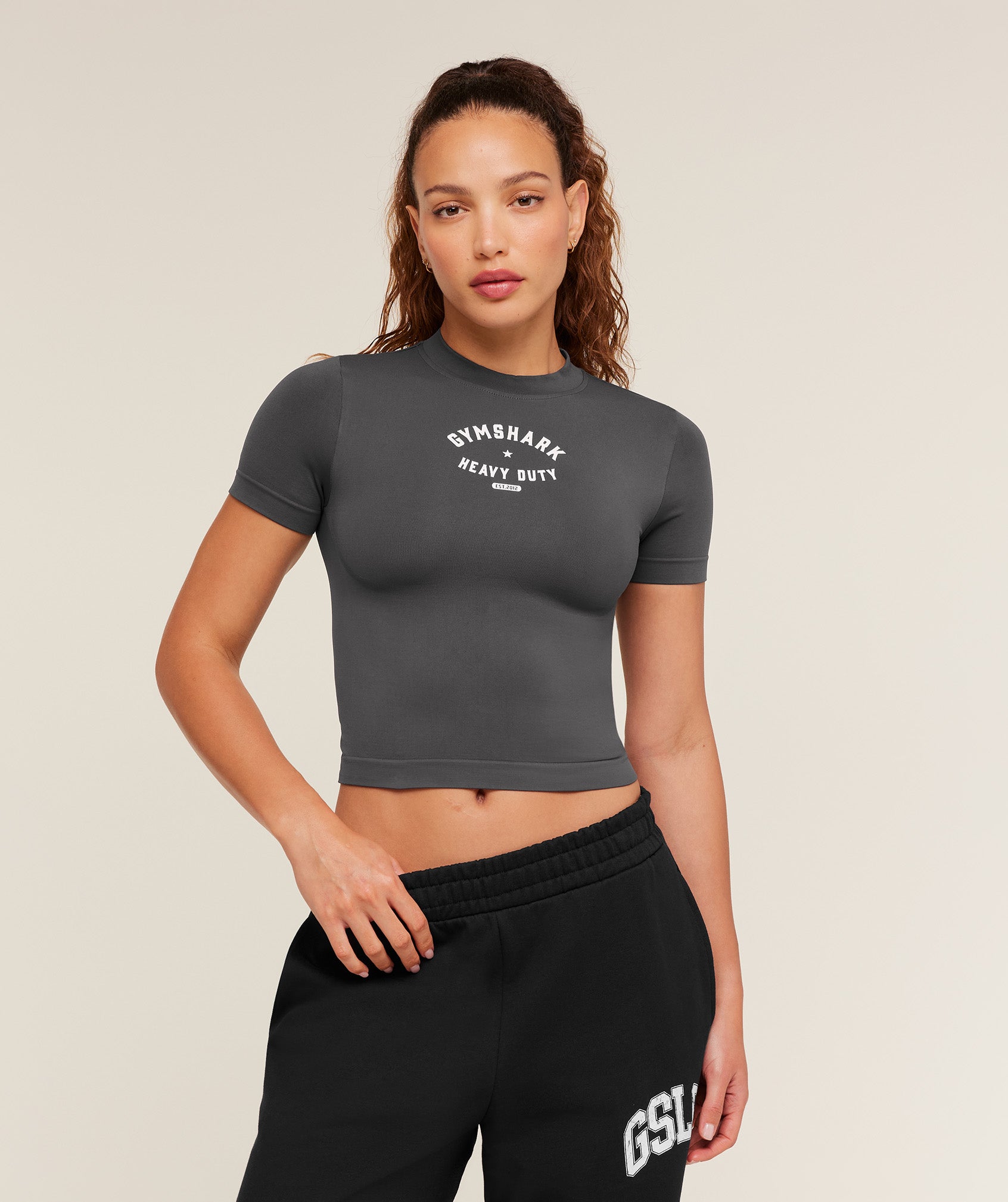 Gymshark Heavy Duty Seamless T-Shirt - Onyx Grey