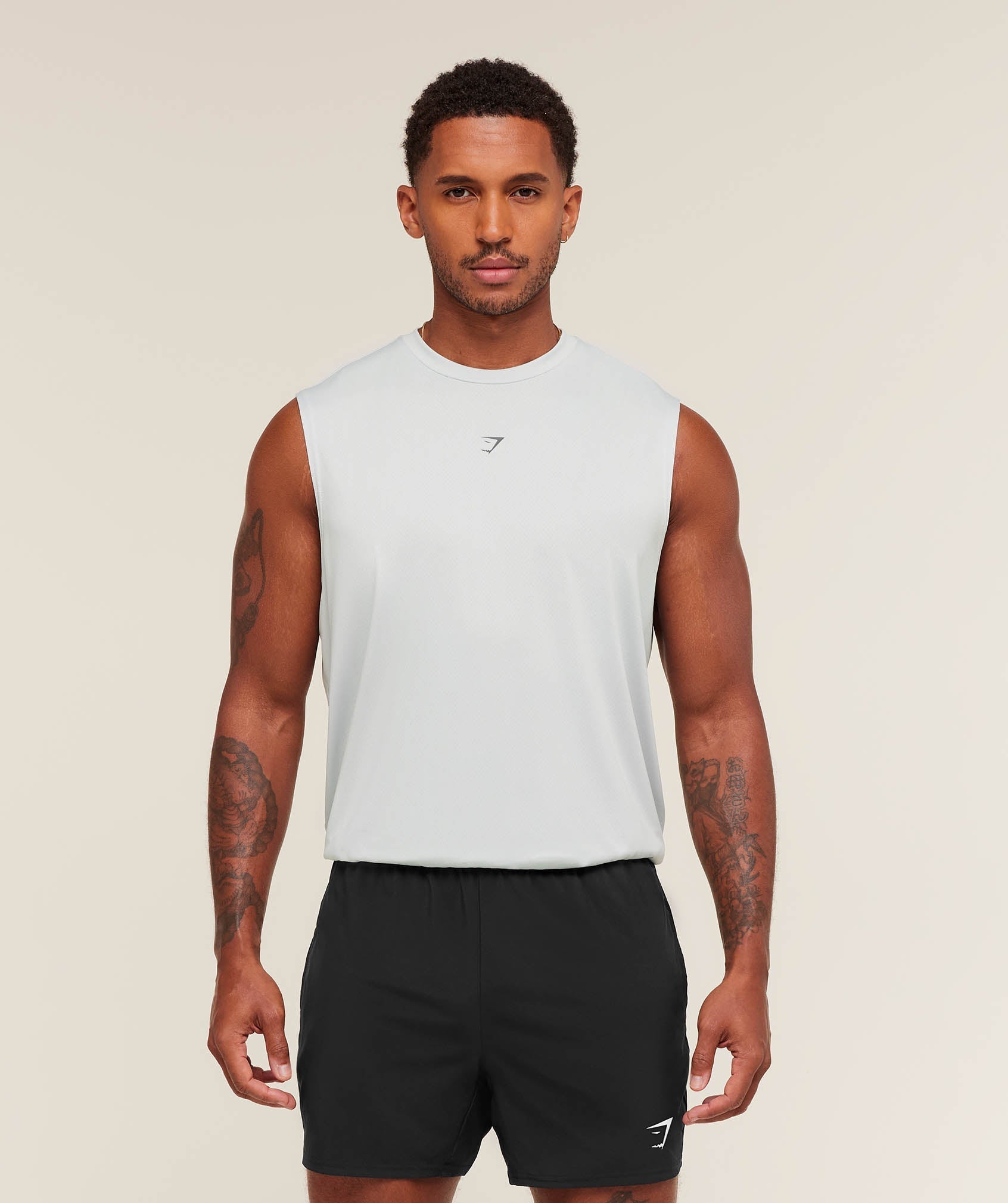 Gymshark Hybrid Graphic Tank - Light Grey