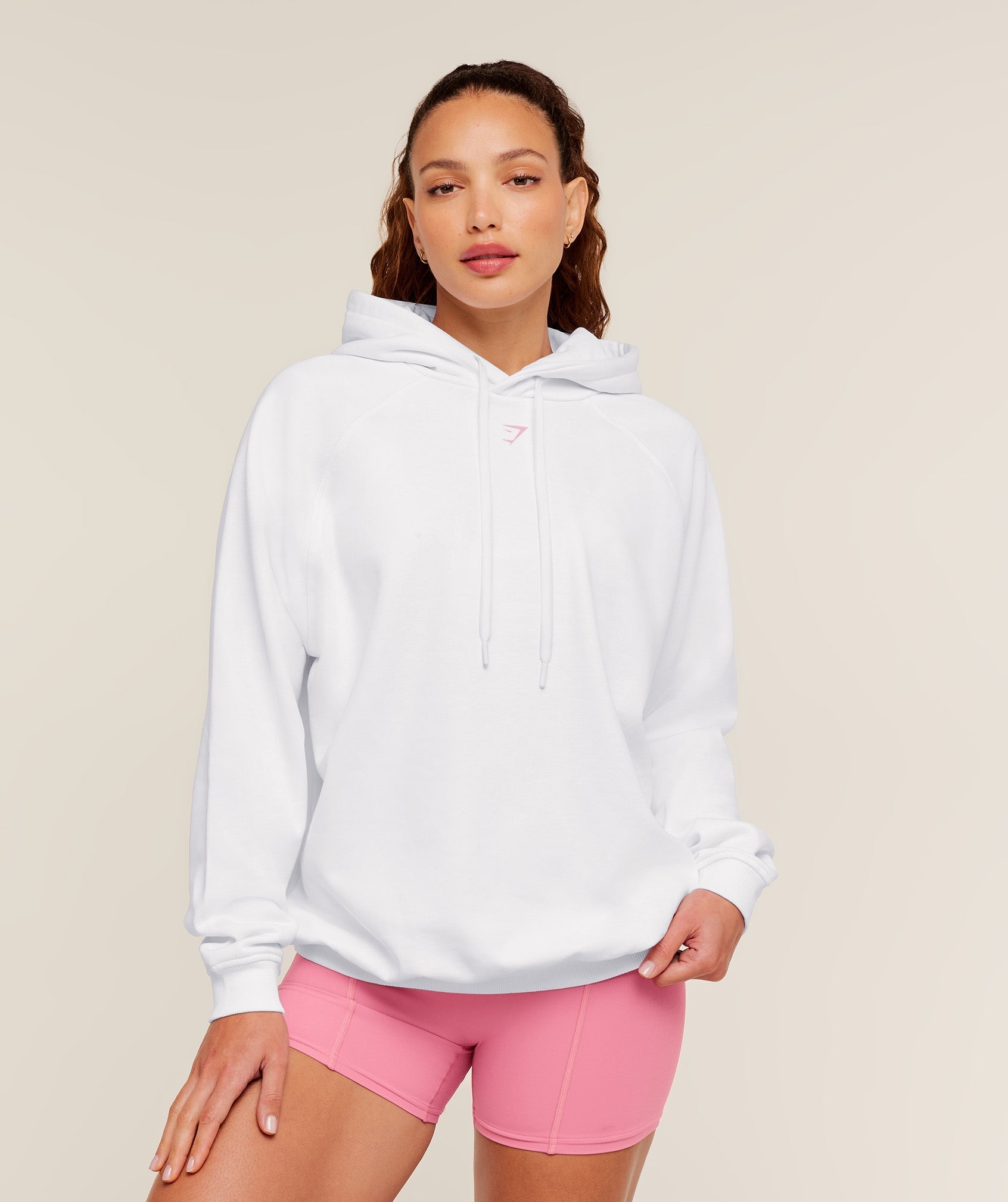 Gymshark Just Peachy Graphic Hoodie - GS White