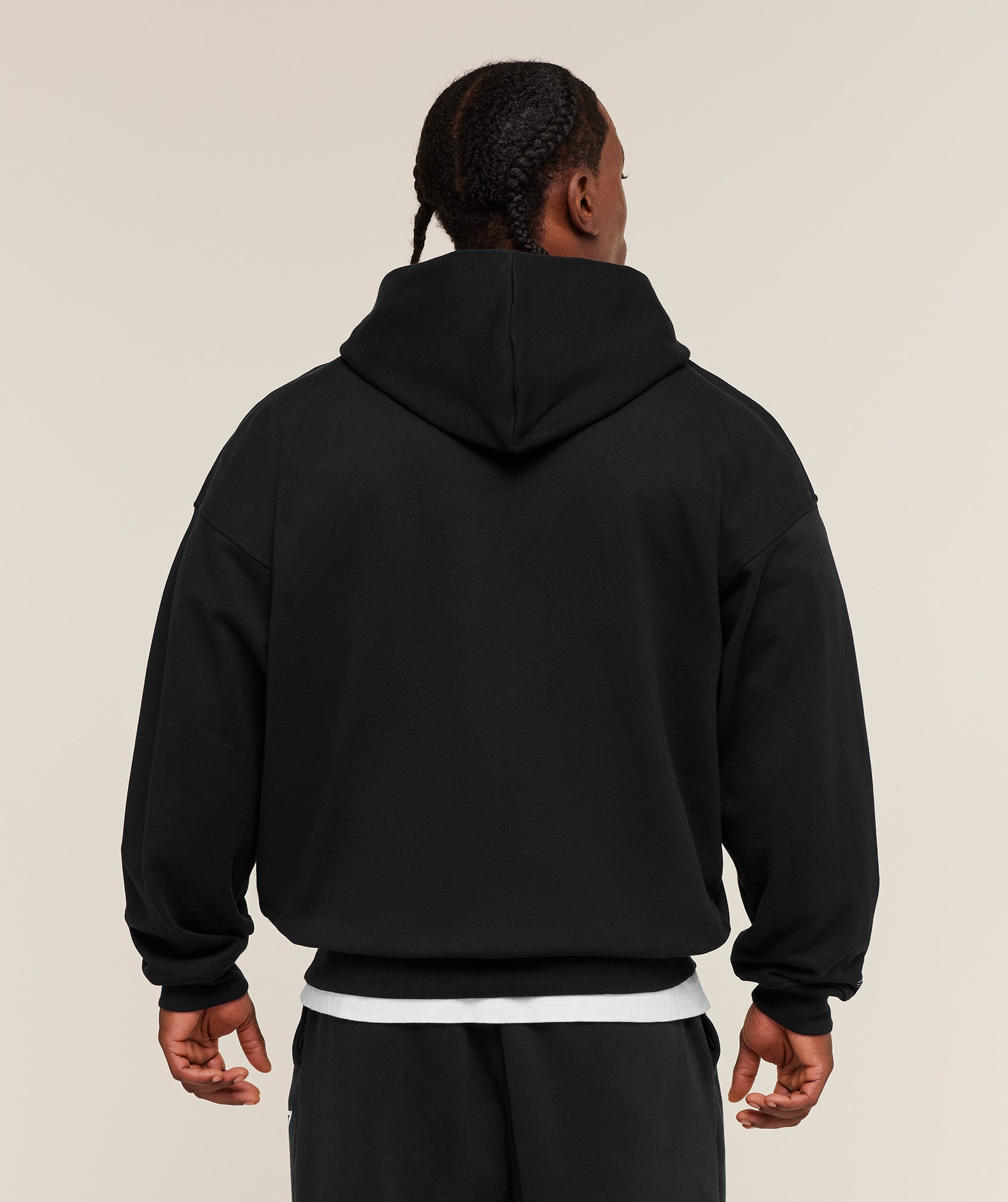 Gymshark Layered Graphic Zip Up Hoodie - Black