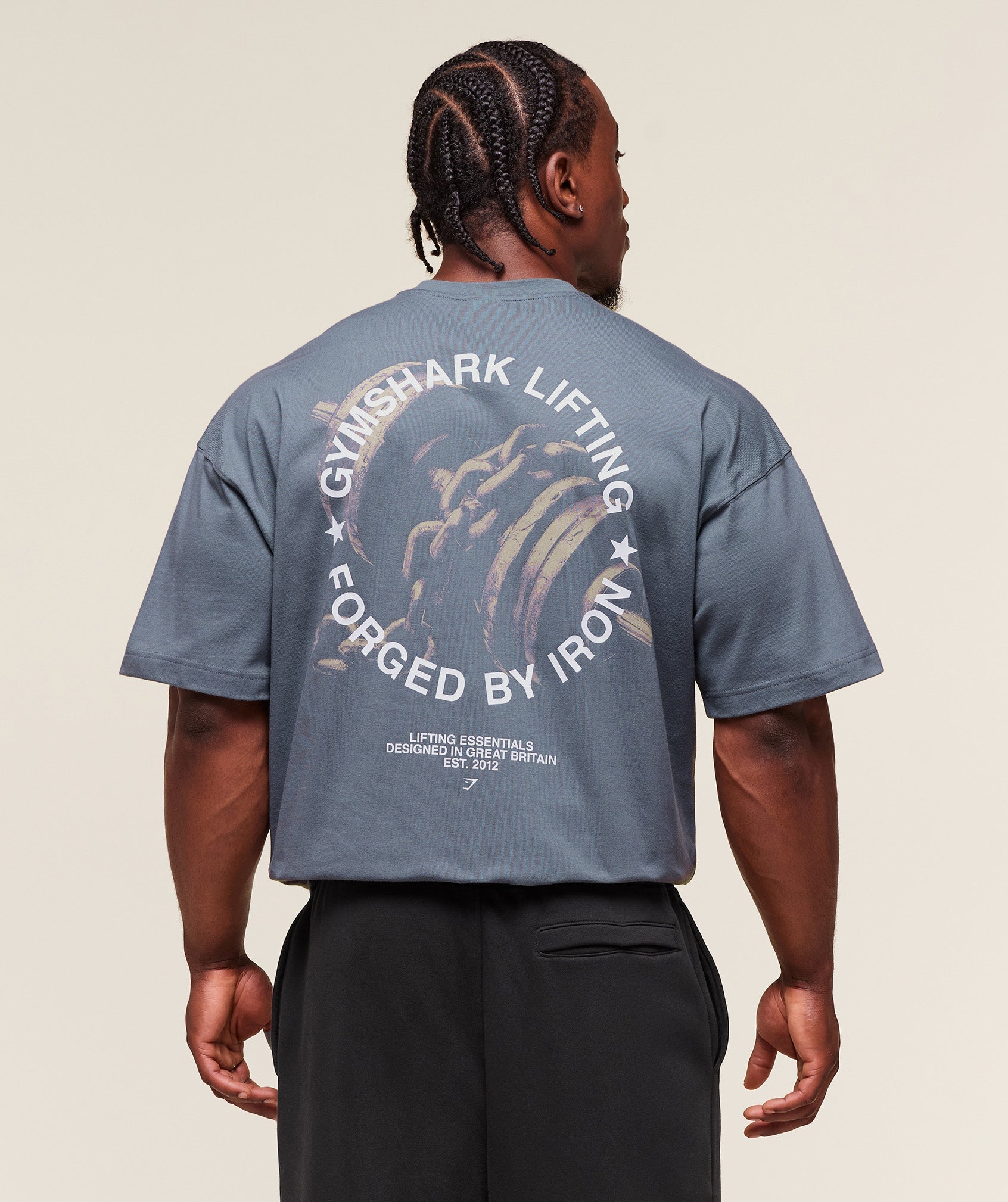 Gymshark Forged By Iron T-Shirt - Iron Blue