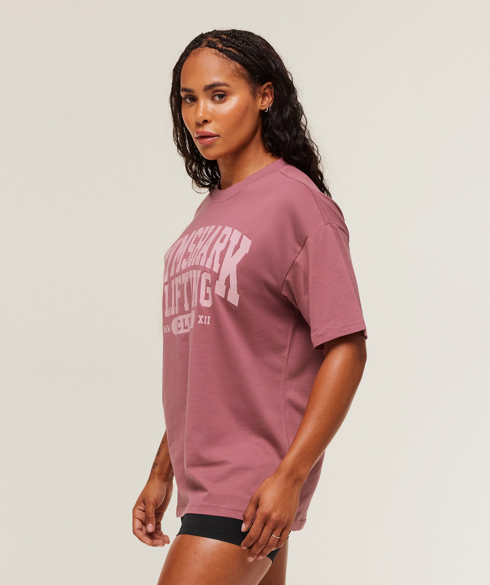 Gymshark Lifting Club Graphic Oversized T-Shirt - Reset Pink