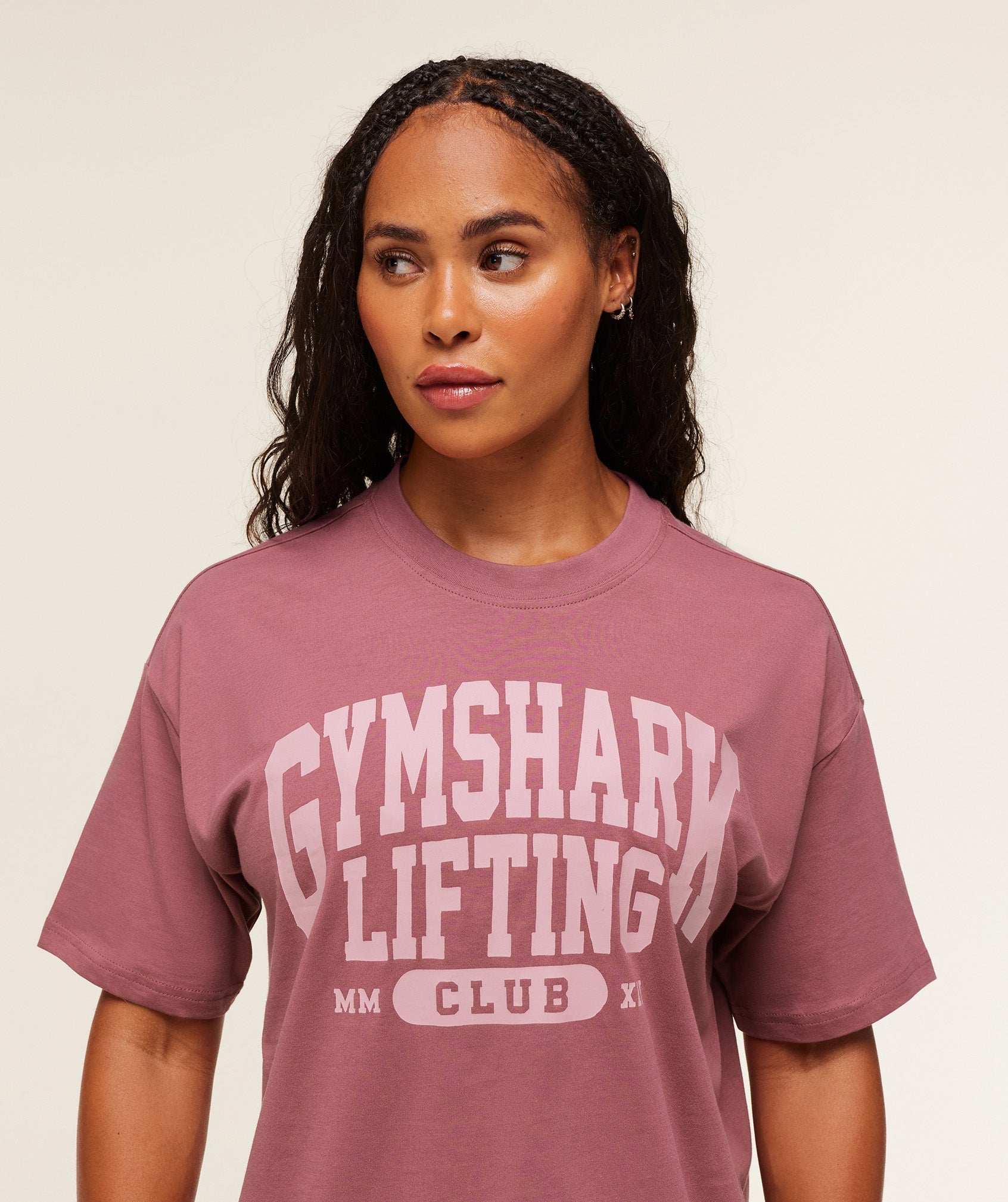 Gymshark Lifting Club Graphic Oversized T-Shirt - Reset Pink