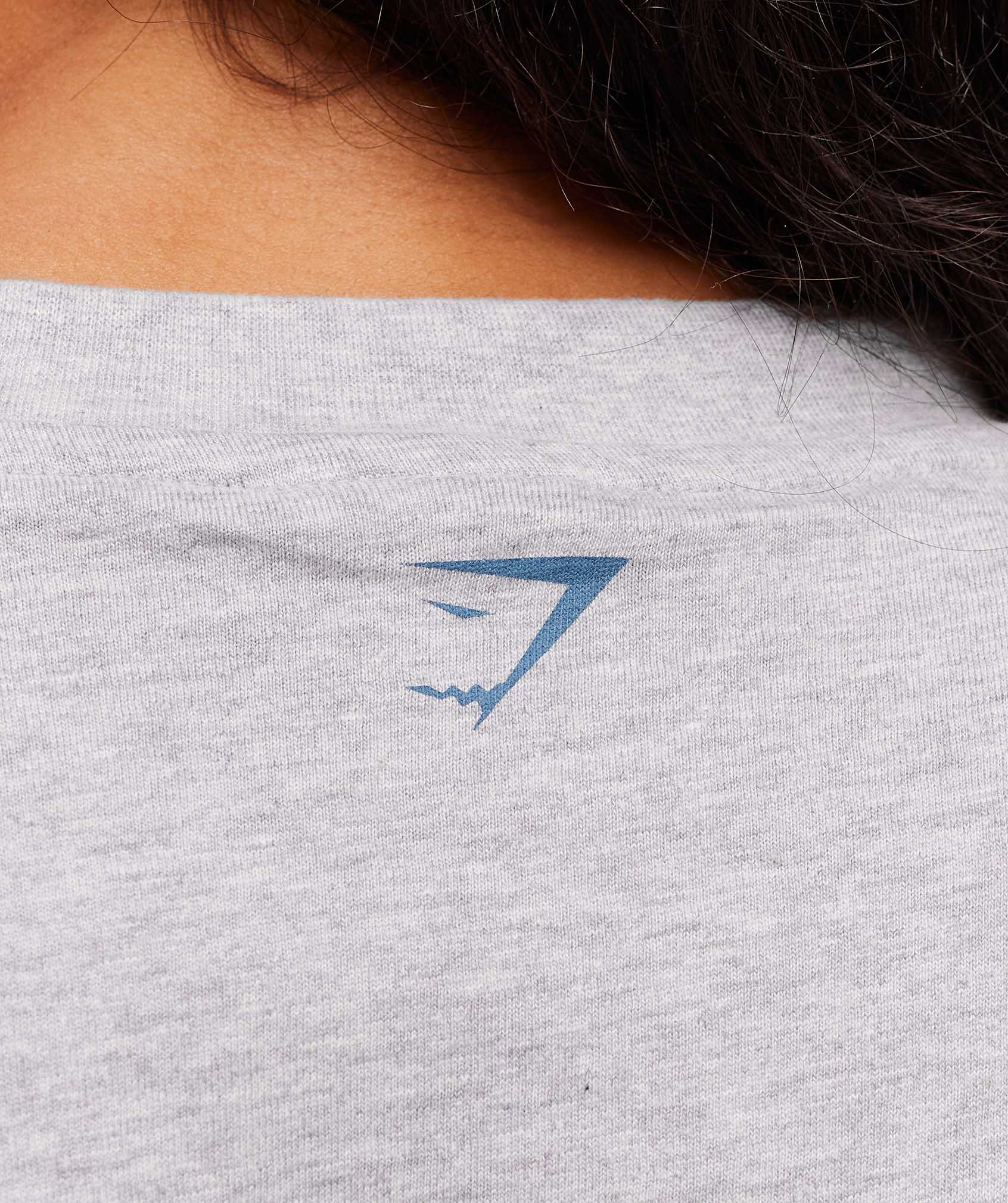 Gymshark Lifting Club Graphic Oversized T-Shirt - Light Grey Core Marl