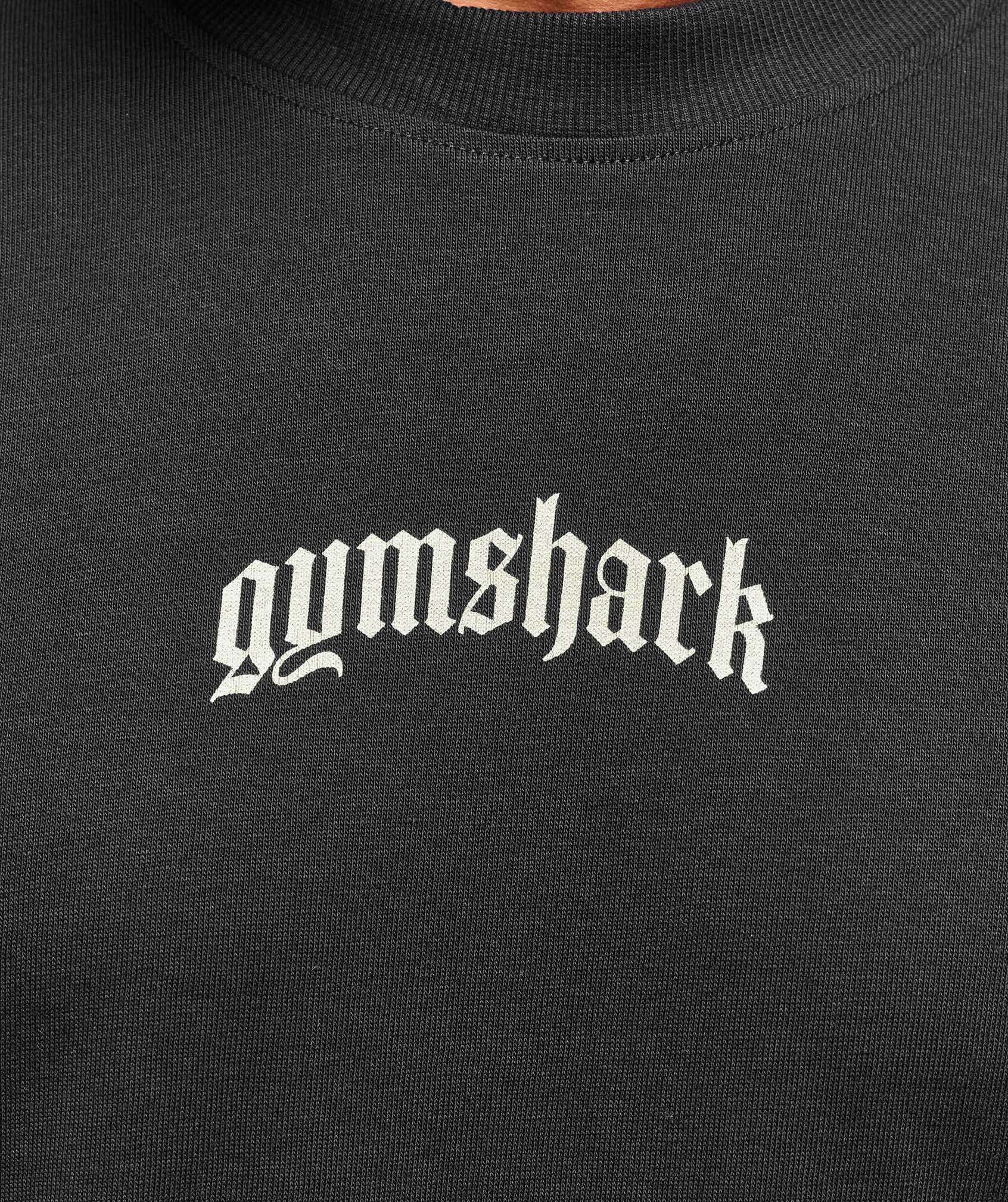 Gymshark Lion Graphic Long Sleeve T-Shirt - Black