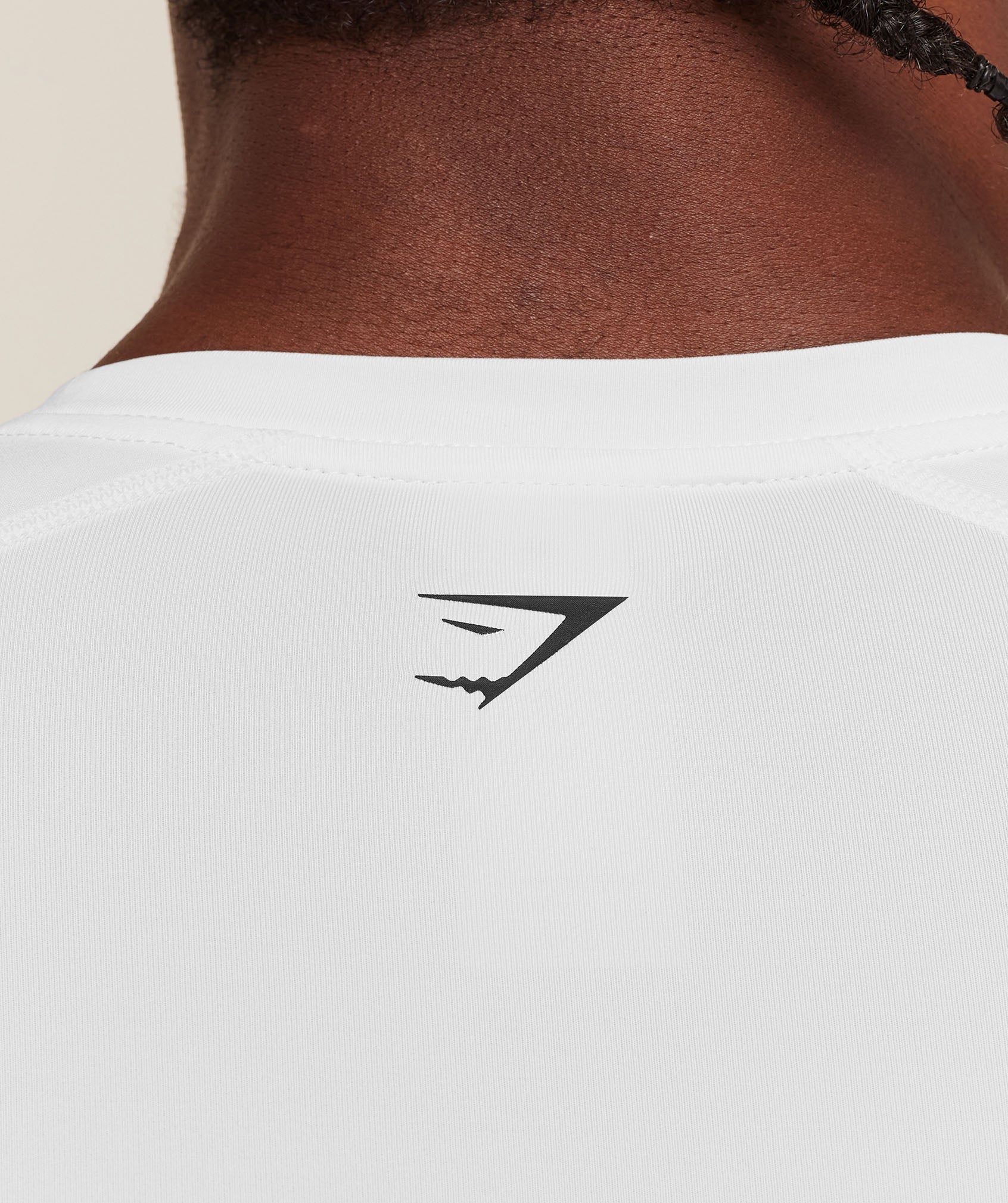 Gymshark Outline Graphic Long Sleeve Baselayer - White