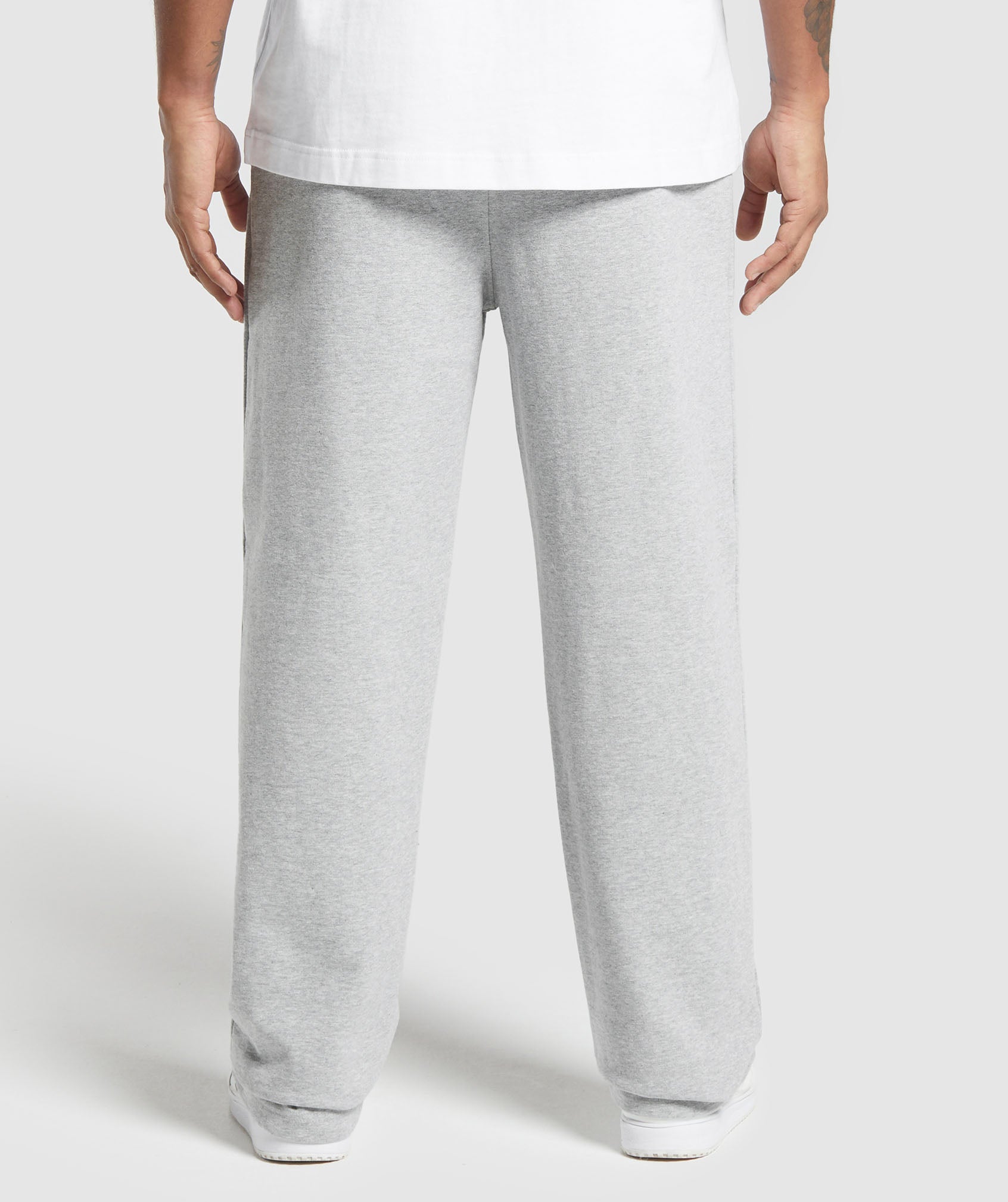 Gymshark Lifting Essentials Straight Leg Pant - Light Grey Core Marl