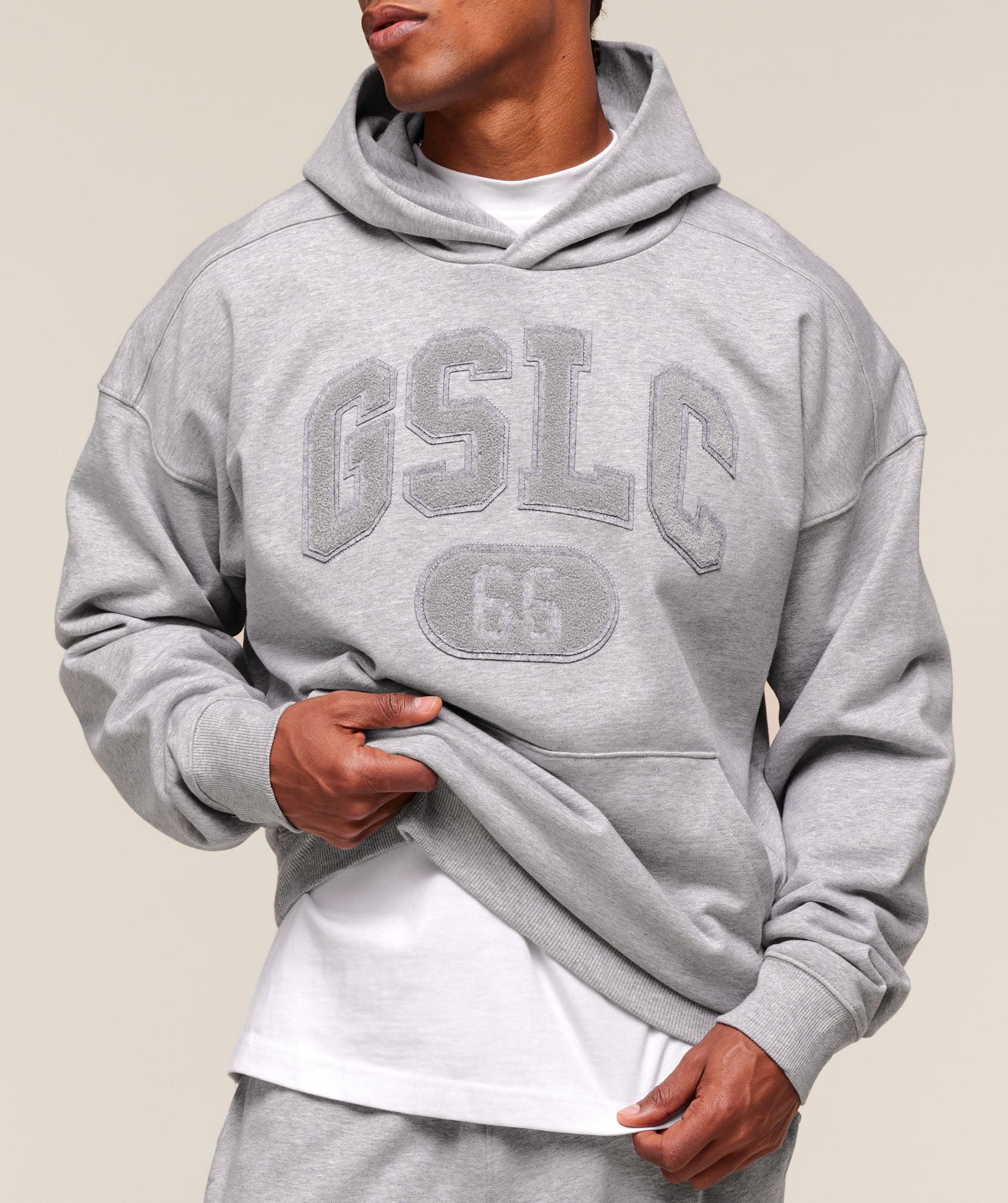 Gymshark GSLC Hoodie - Light Grey Core Marl