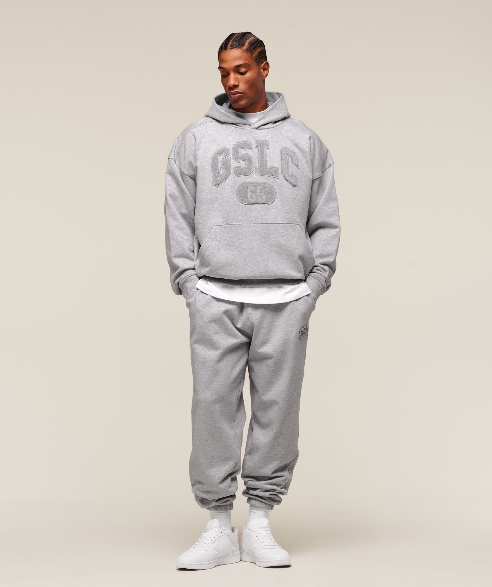 Gymshark GSLC Hoodie - Light Grey Core Marl