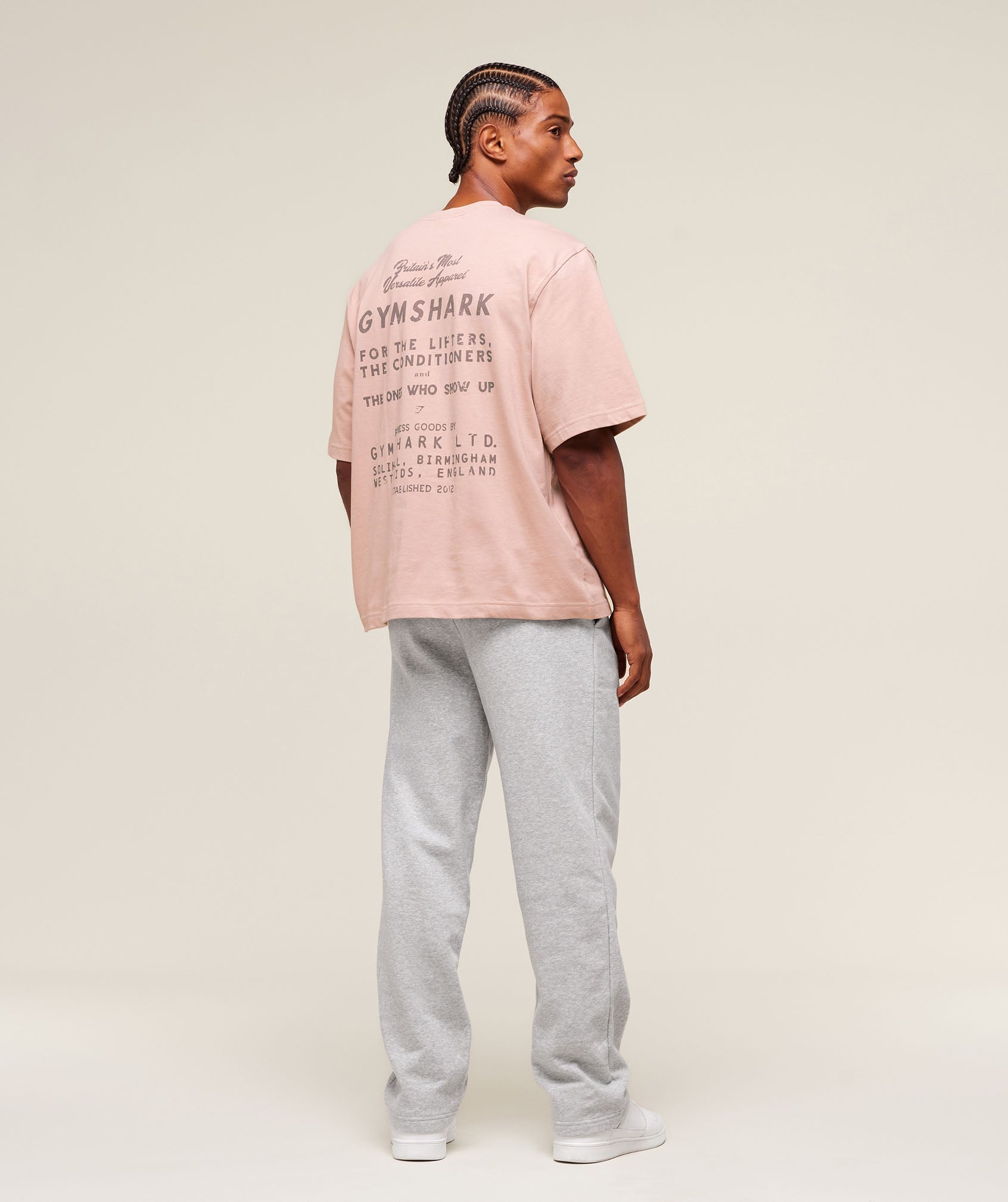 Gymshark For The Lifters Boxy T-Shirt - Rest Pink