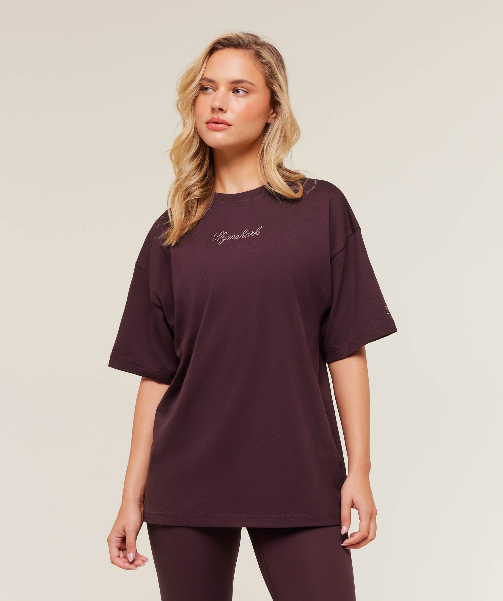 Gymshark All Seasons Graphic Short Sleeve T-Shirt - GS Cherry Purple