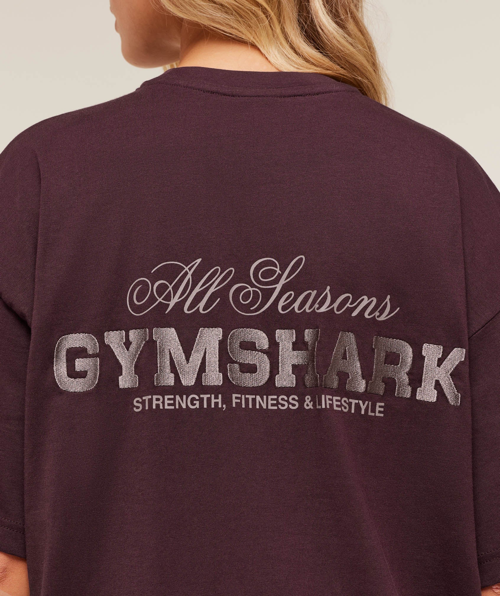 Gymshark All Seasons Graphic Short Sleeve T-Shirt - GS Cherry Purple