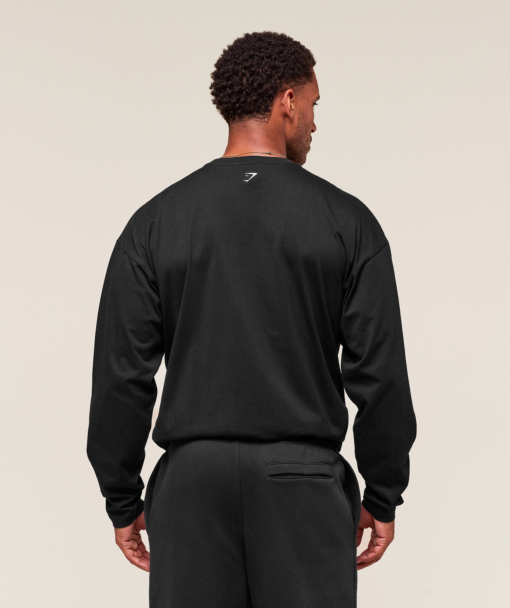 Gymshark Worn Graphic Long Sleeve T-Shirt - Black