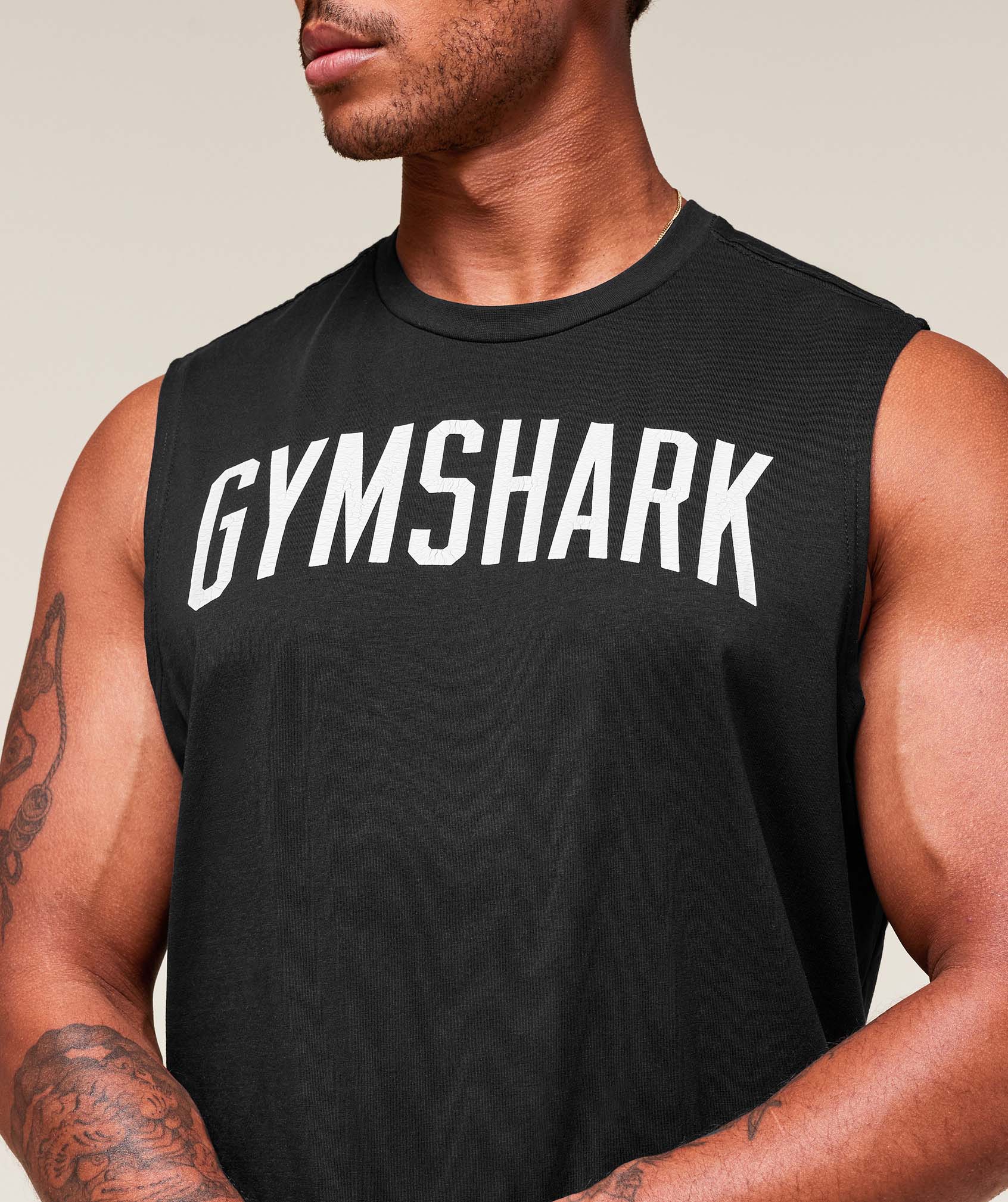 Gymshark Worn Graphic Tank - Black