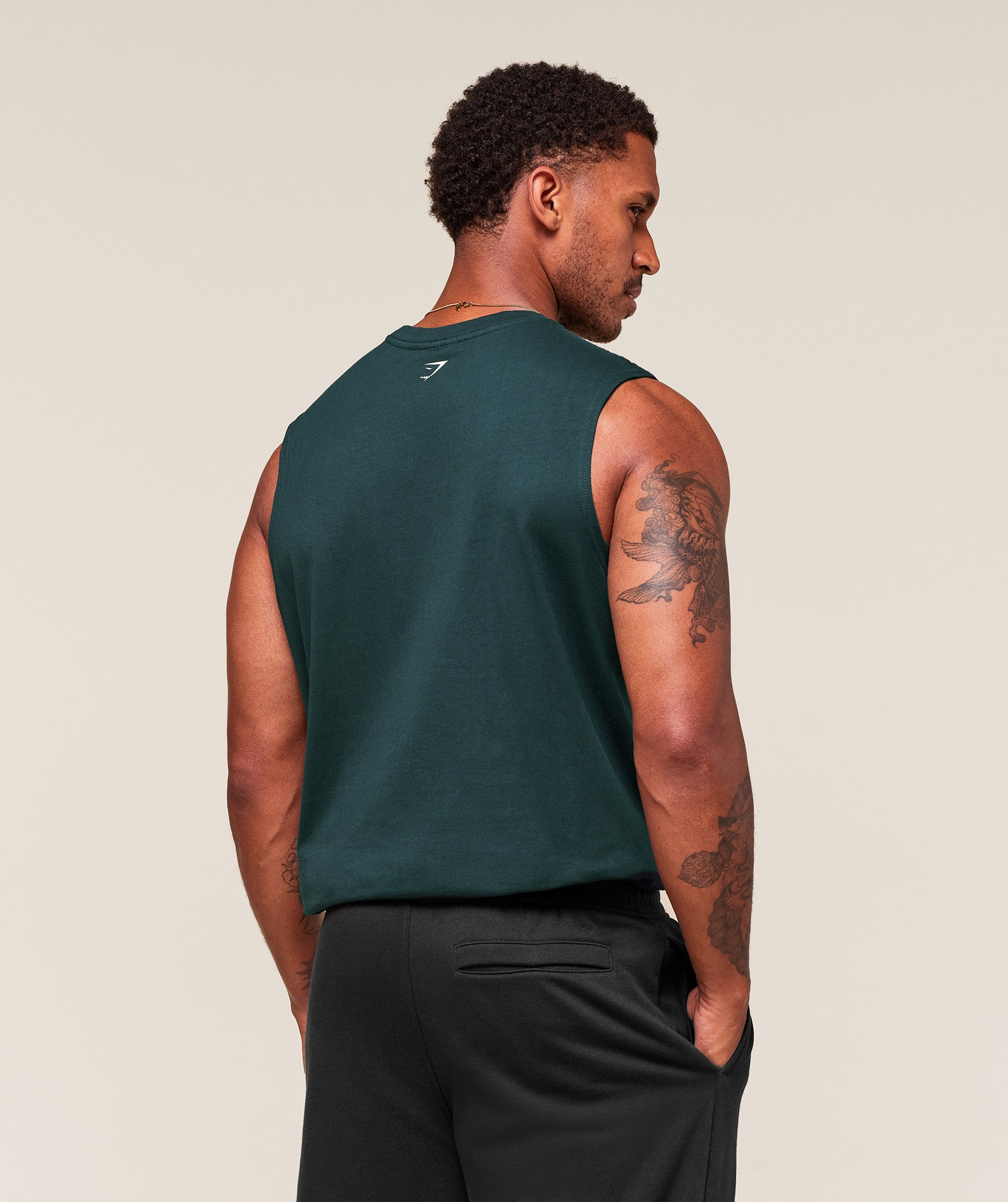 Gymshark Worn Graphic Tank - Deep Petrol Blue