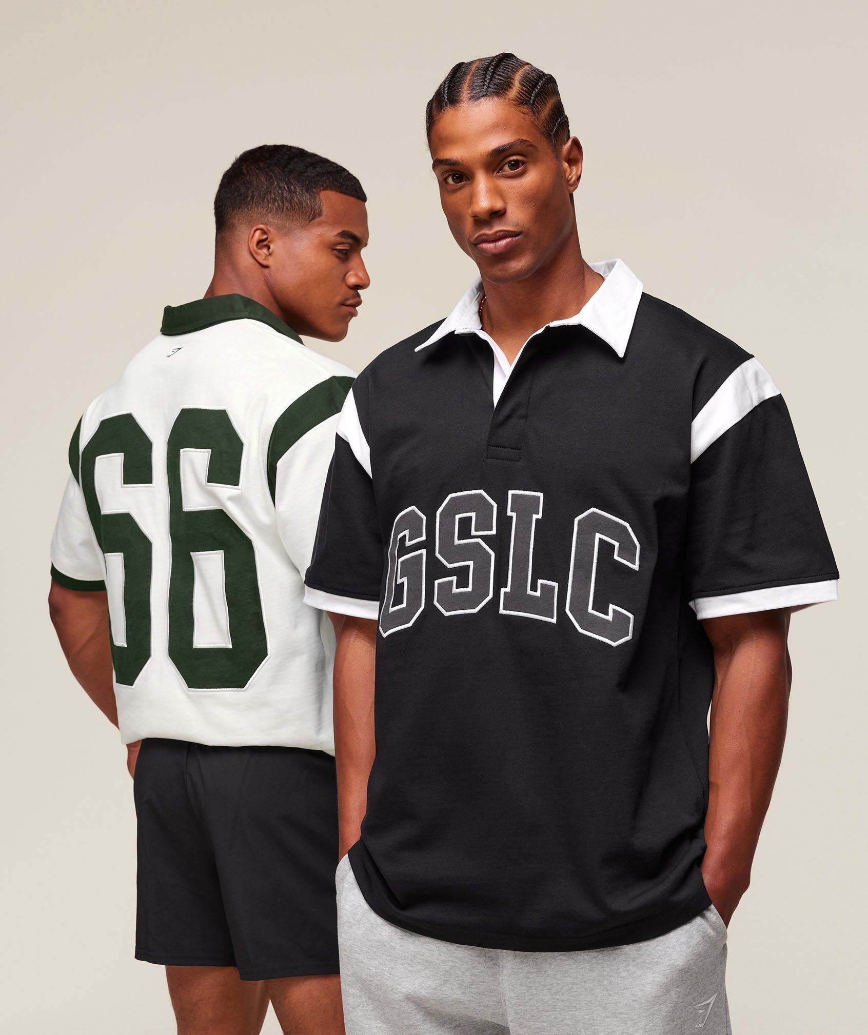 Gymshark GSLC Retro Polo Shirt - Trail Green/Soft White