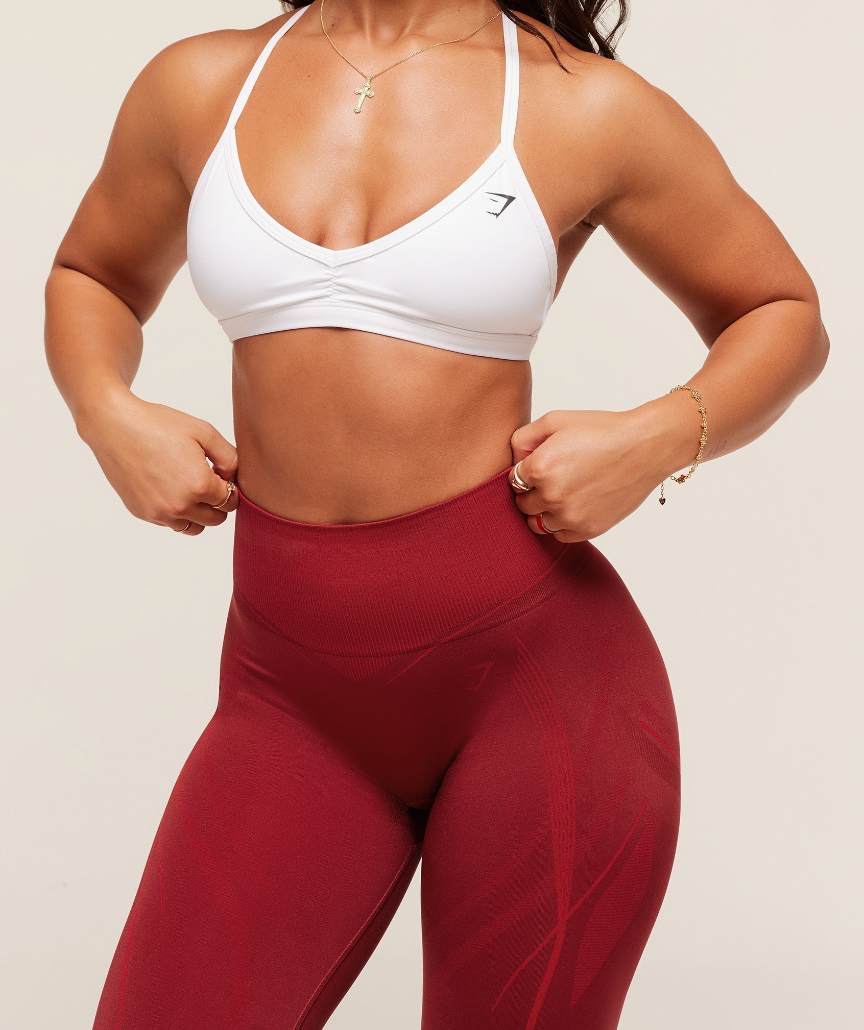 Gymshark x Analis Seamless Leggings - Reps Red/Carmine Red
