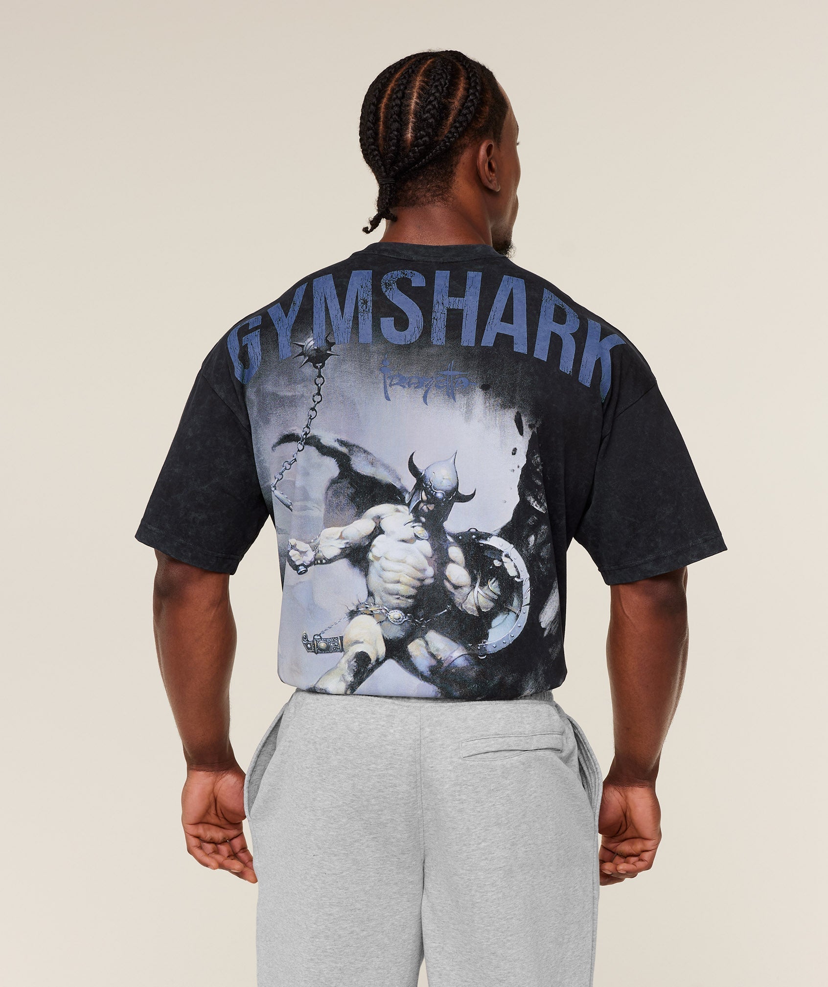 Gymshark Power x Frazetta Graphic T-Shirt - Black