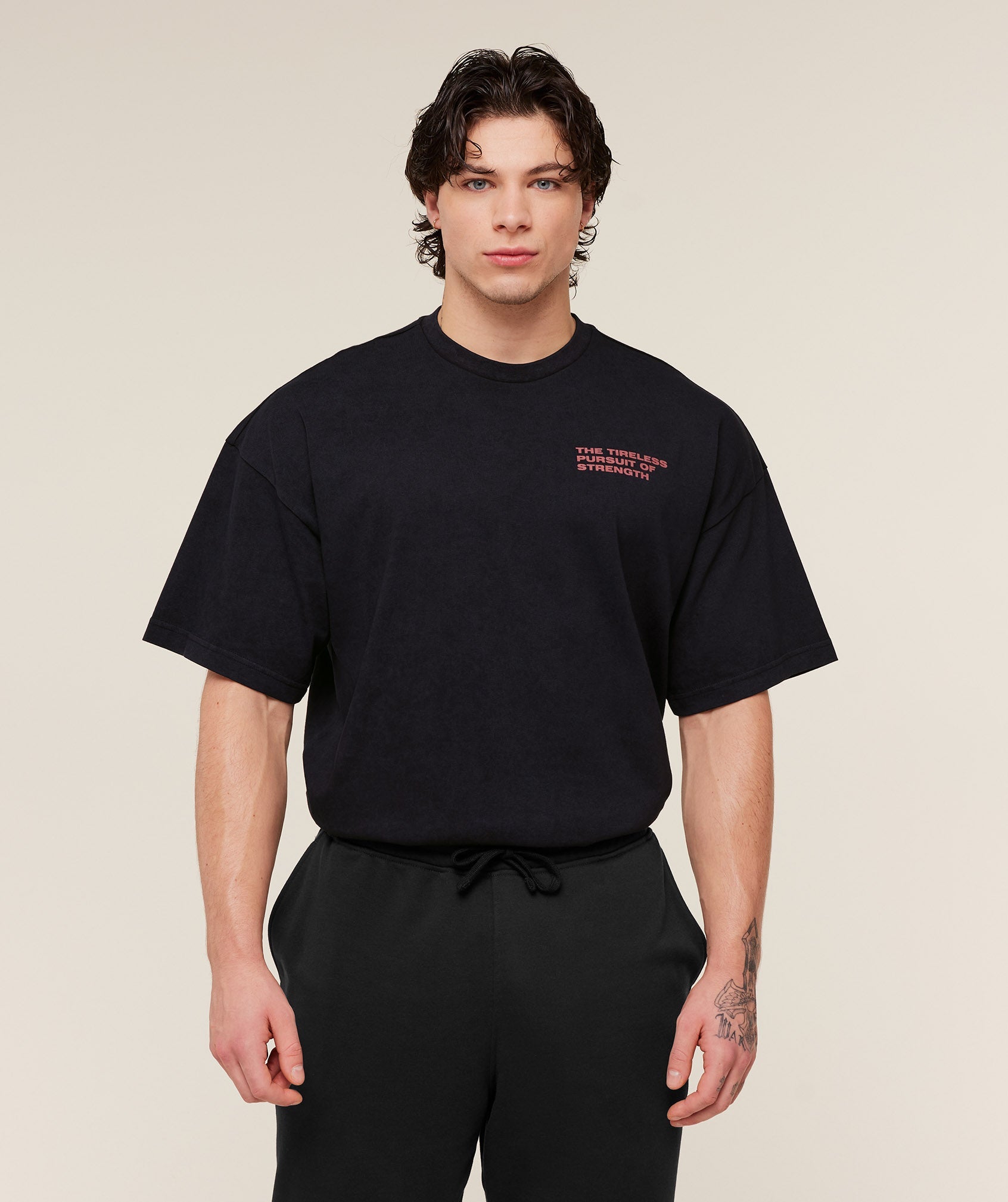 Gymshark Power x Frazetta Graphic T-Shirt - Black/Rust Red