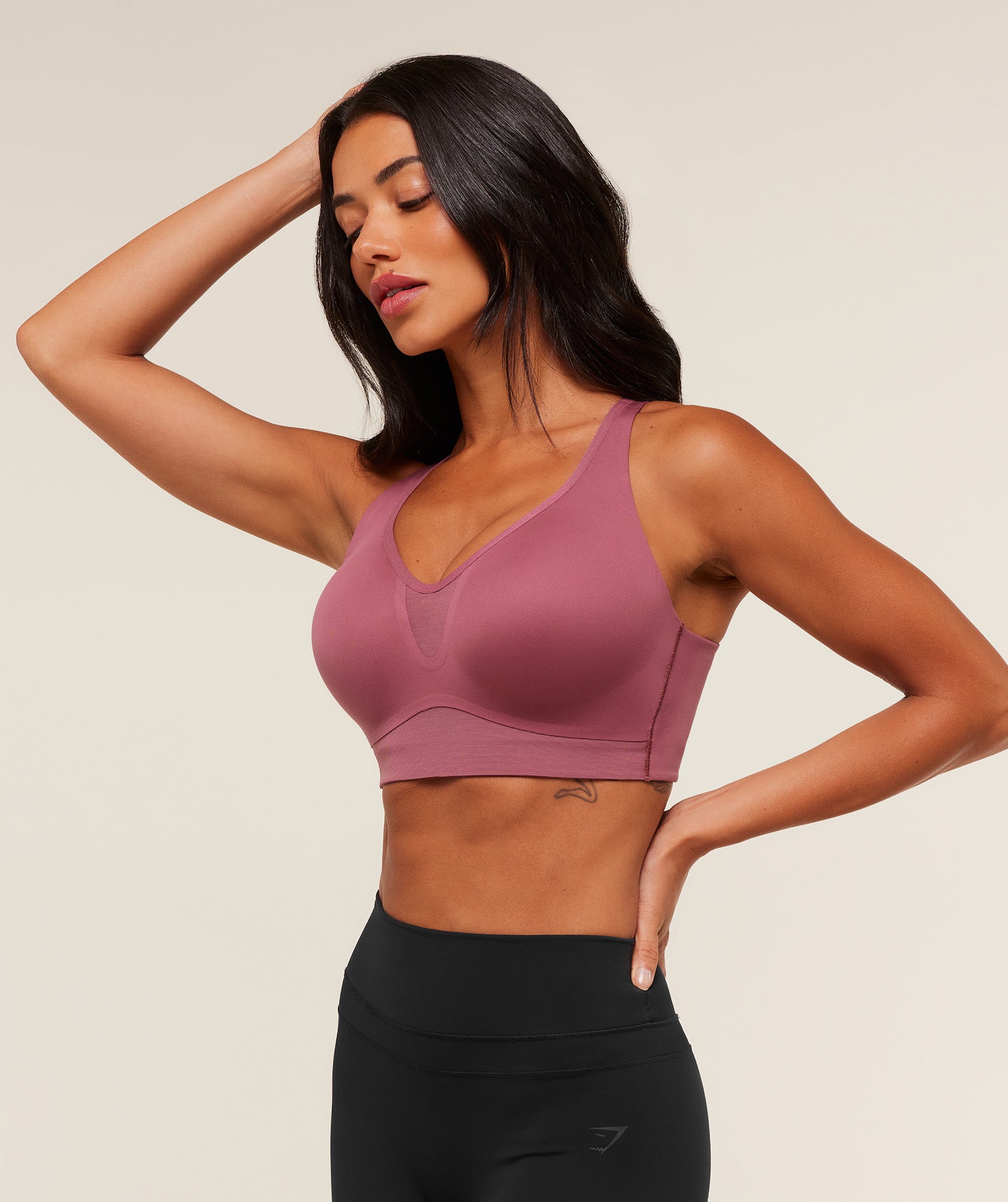 Gymshark High Support V-Neck Sports Bra - Reset Pink