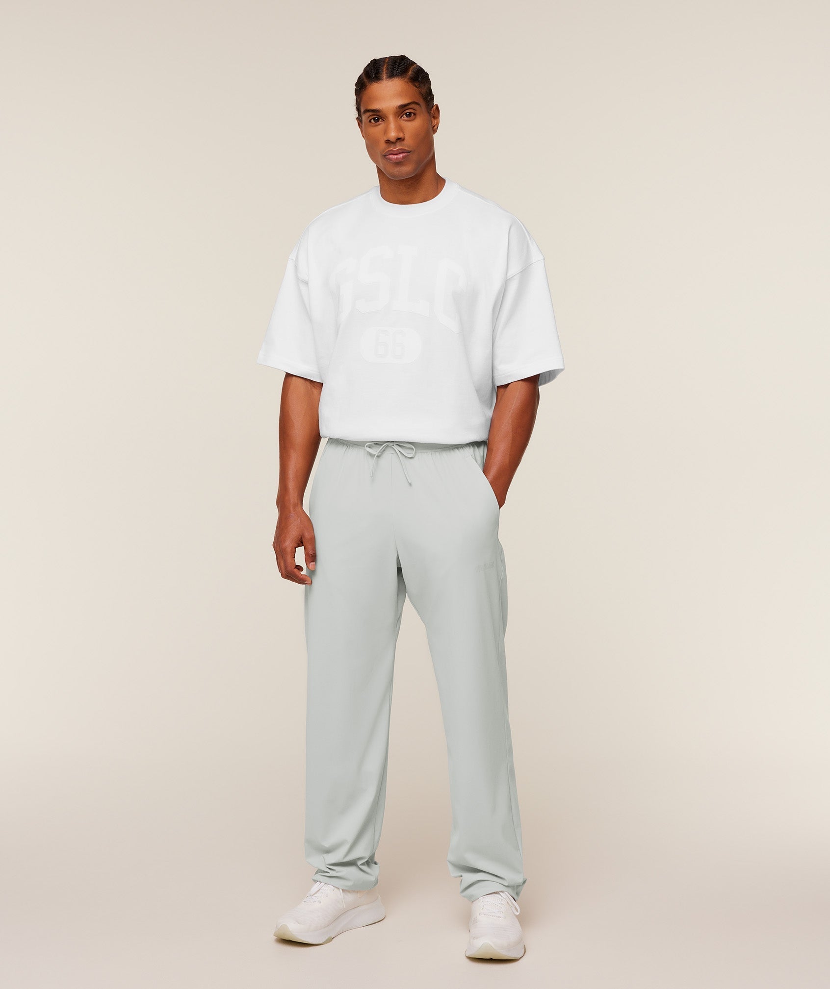 Gymshark Hybrid Joggers - Light Grey