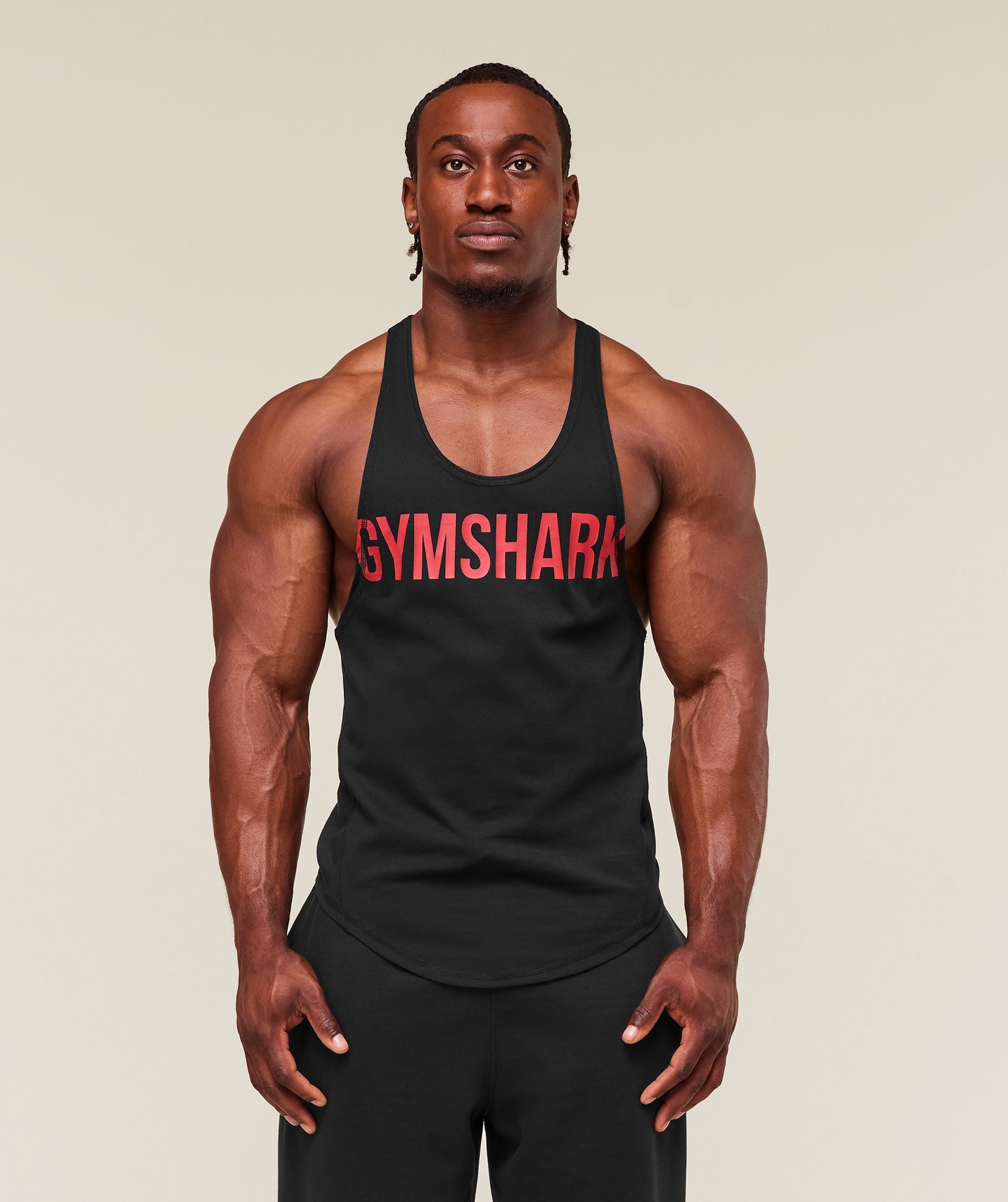 Gymshark Impact Stringer - Black/Vivid Red