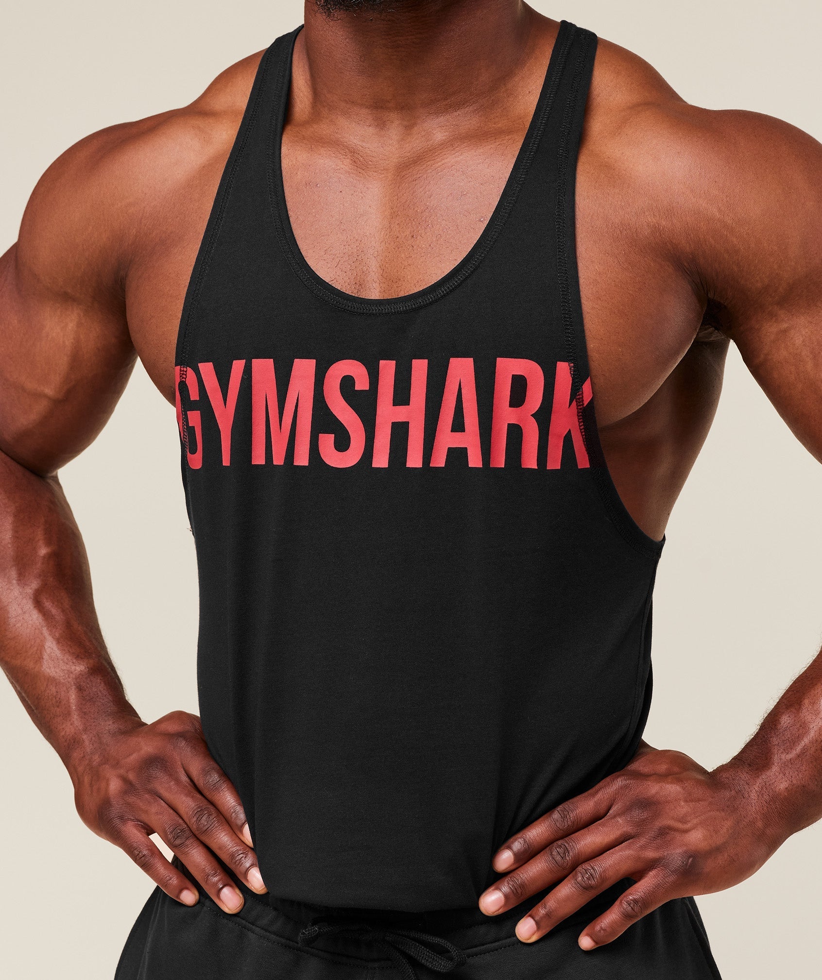 Gymshark Impact Stringer - Black/Vivid Red