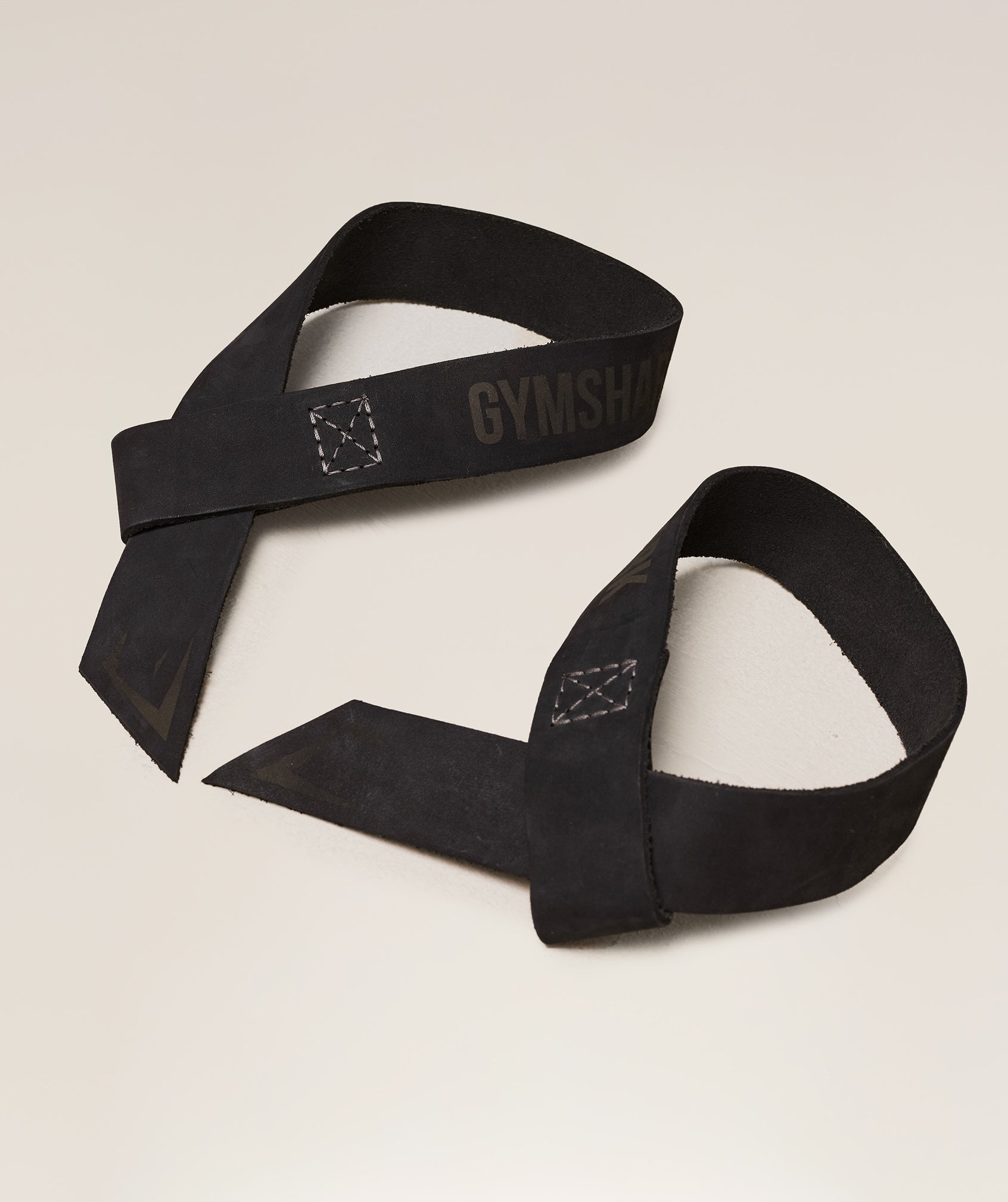 Gymshark Leather Lifting Straps - Asphalt Grey