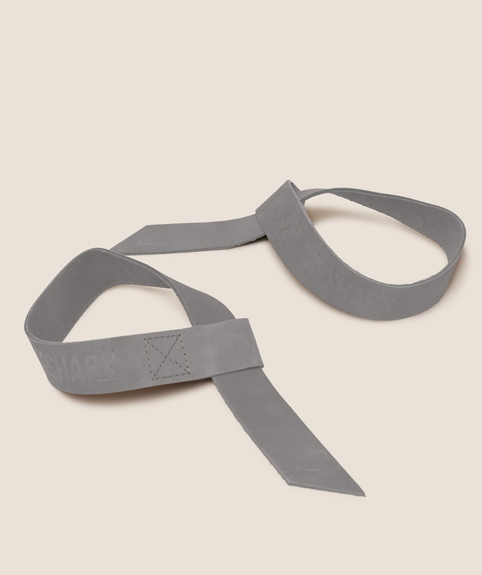 Gymshark Leather Lifting Straps - Pitch Grey