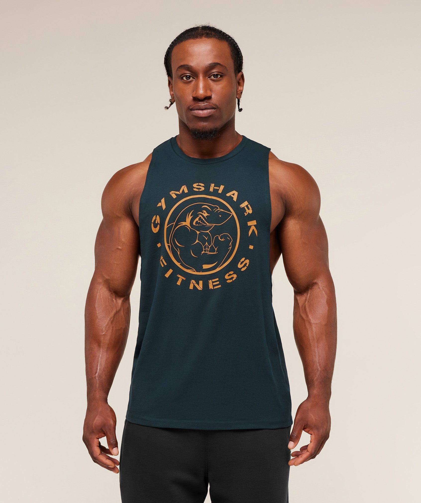 Gymshark Legacy Drop Arm Tank - Deep Petrol Blue