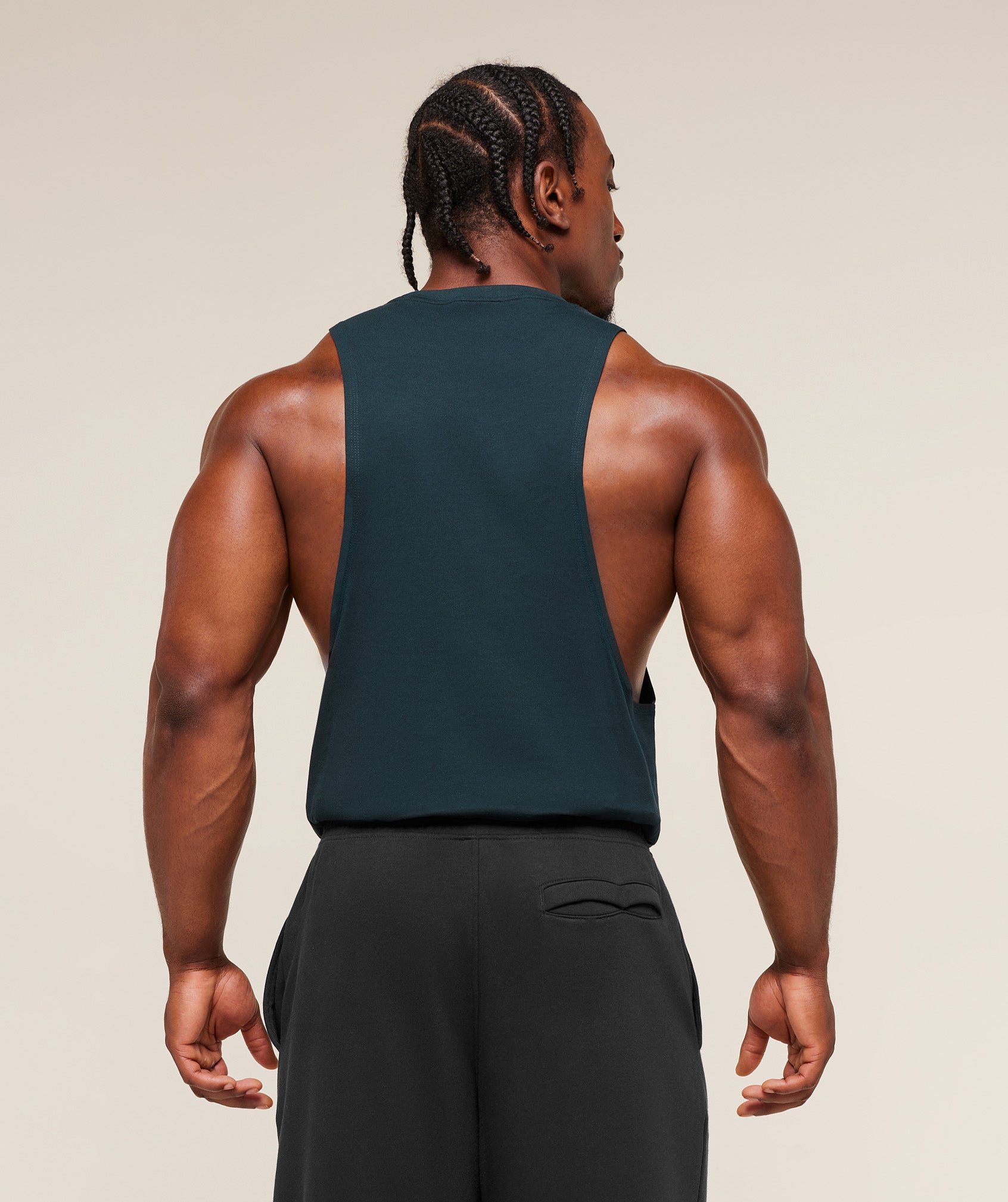 Gymshark Legacy Drop Arm Tank - Deep Petrol Blue