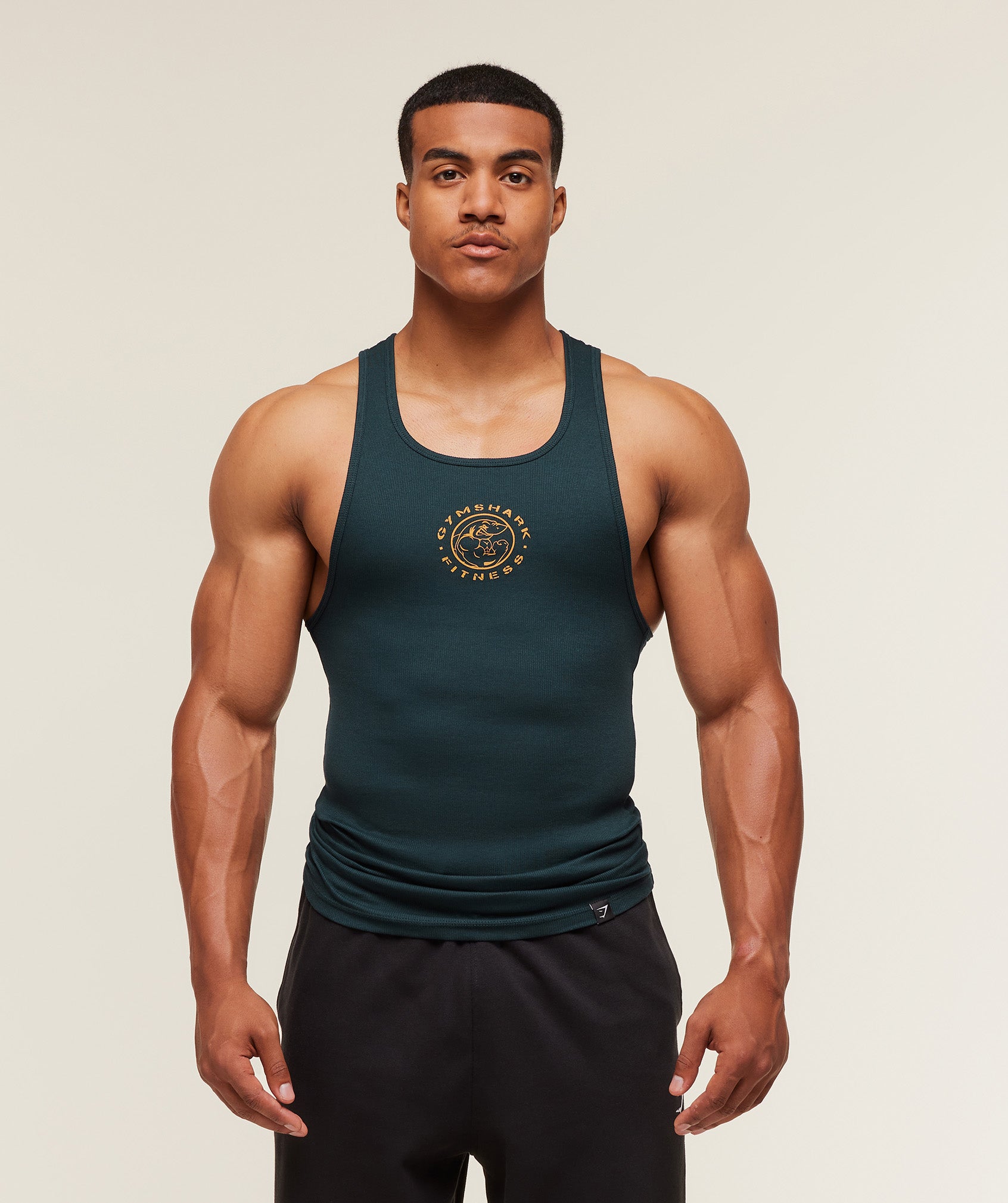 Gymshark Legacy Ribbed Tank - Deep Petrol Blue