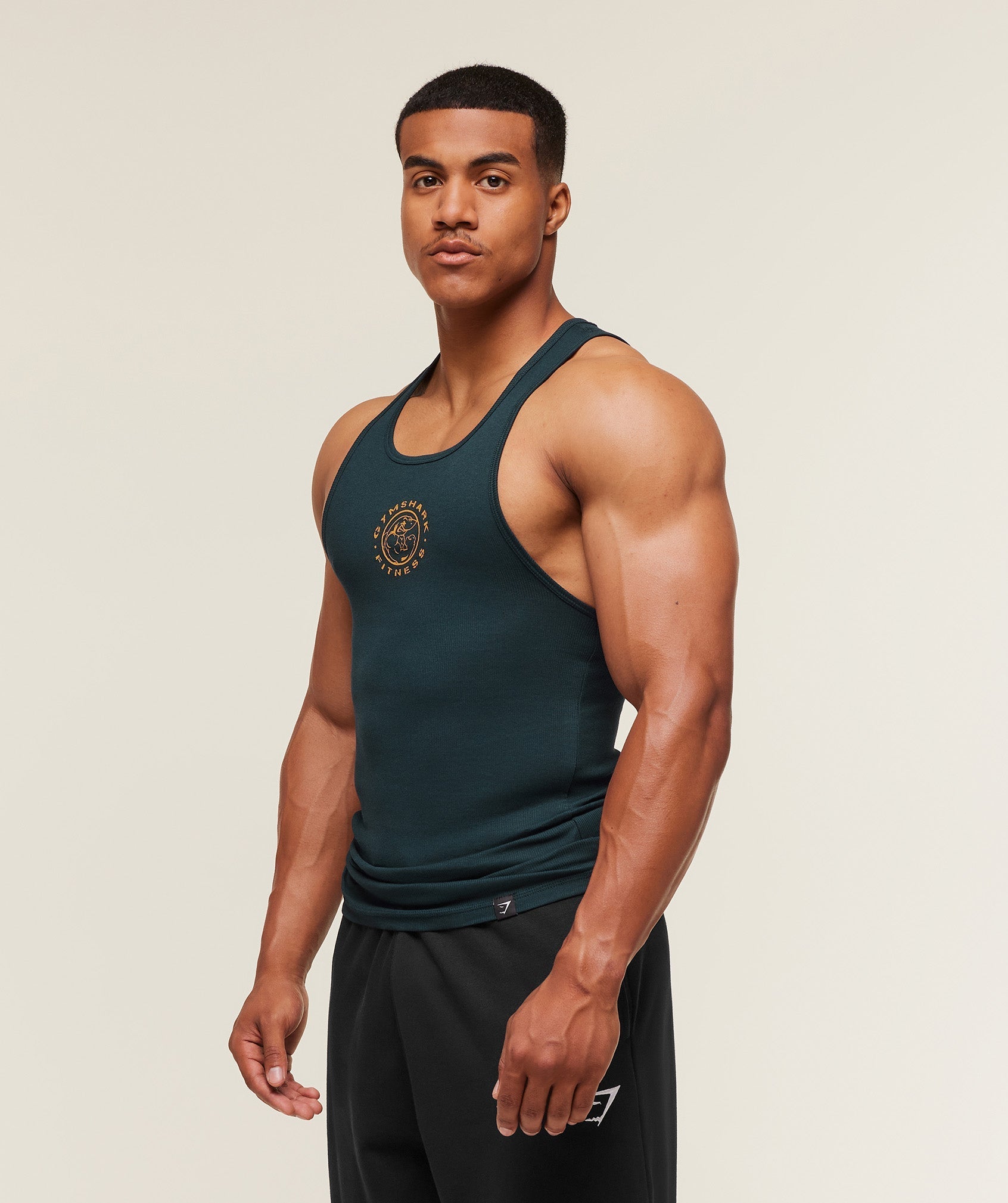 Gymshark Legacy Ribbed Tank - Deep Petrol Blue