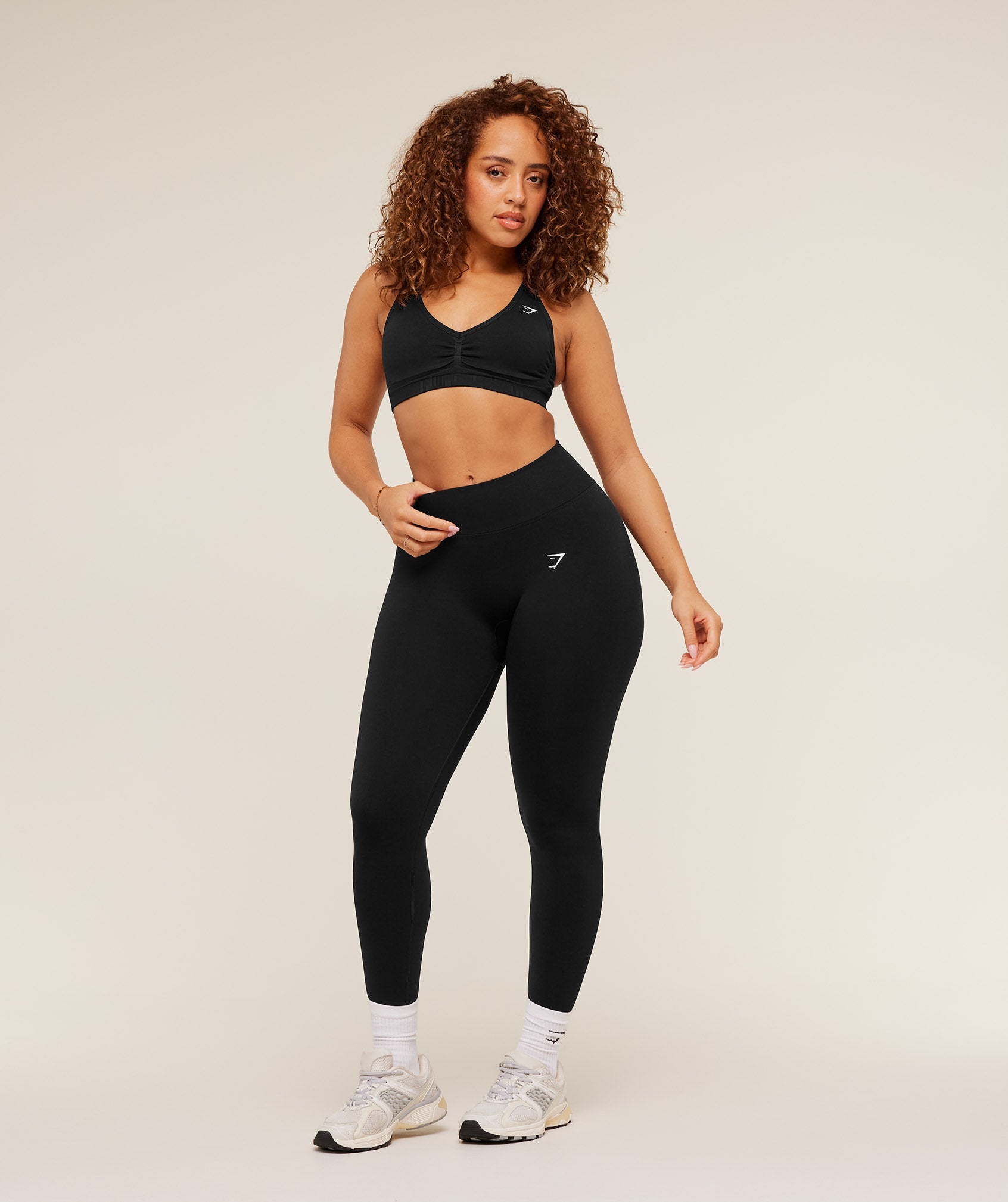 Gymshark Lift Seamless Leggings - Black/Black Marl